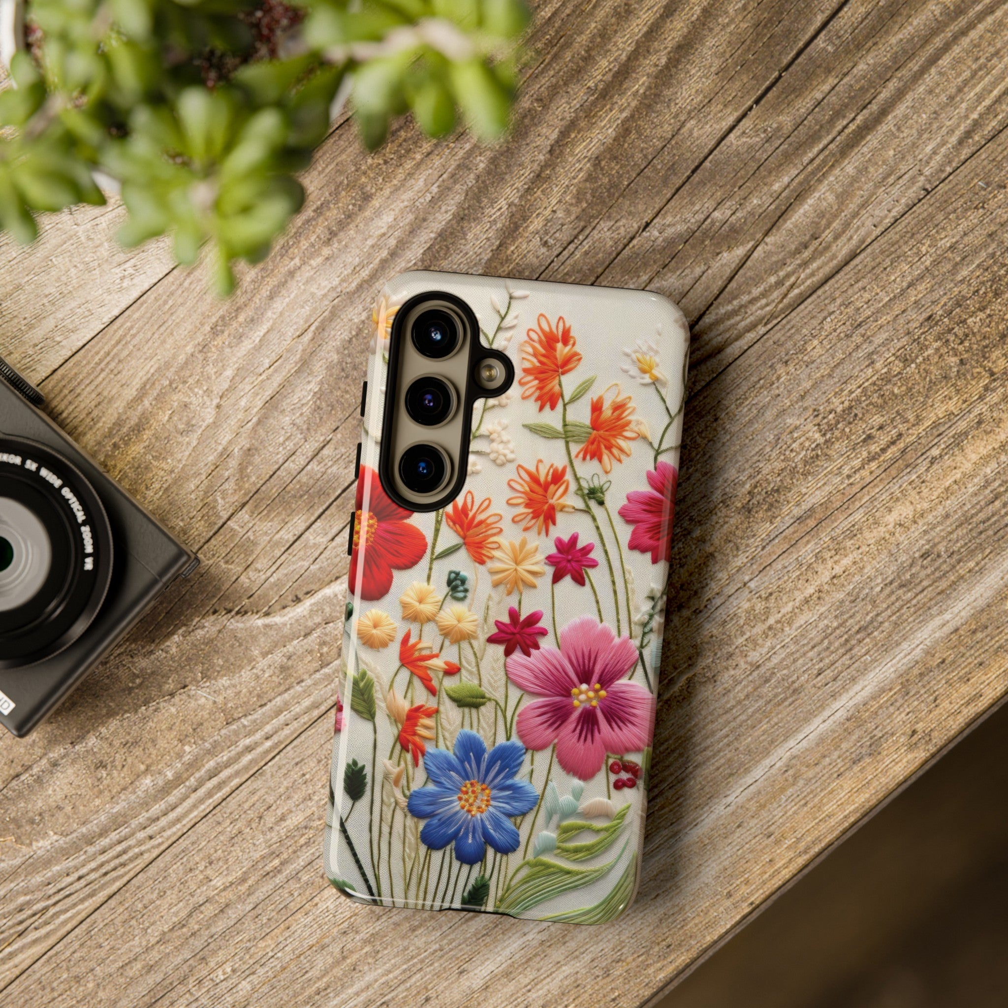 3D Floral Phone Case Elegant Faux Flower Durable for iPhone Samsung Smartphone iPhone 15, 14, 13 Samsung Gift for Mom