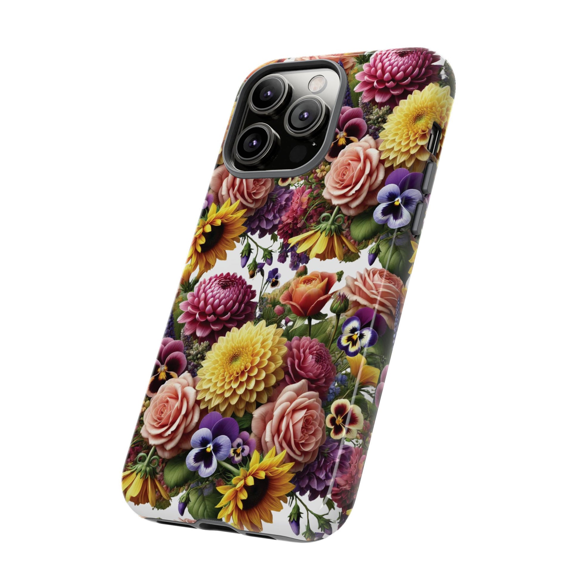 Floral Fall Phone Case for iPhone 16 15 14 13 12  21 23 Samsung, and Pixel | Stylish Protective Cover Gift for Her Perfect for Floral Lover