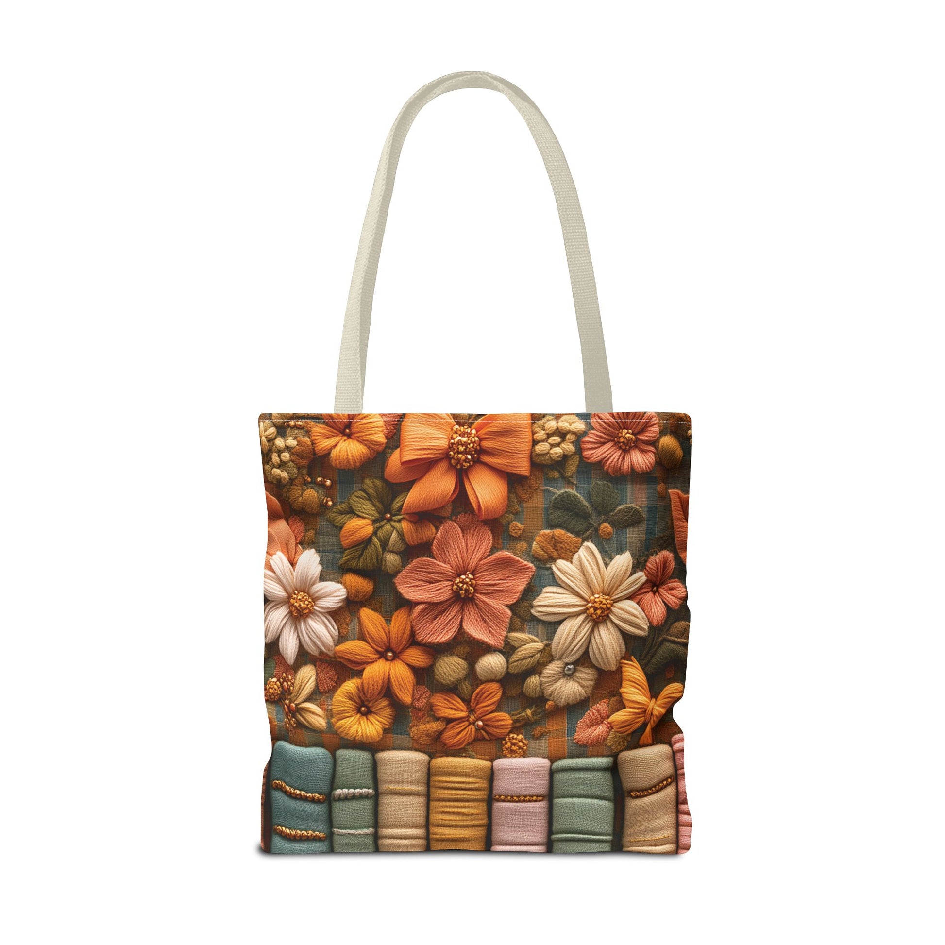 Boho Floral 3D Illusion Tote with Books Design Stylish and Functional Bag for Everyday Use Durable, Reusable, and Perfect for Book Lovers and Boho Enthusiasts Season - MRSBYVALLE