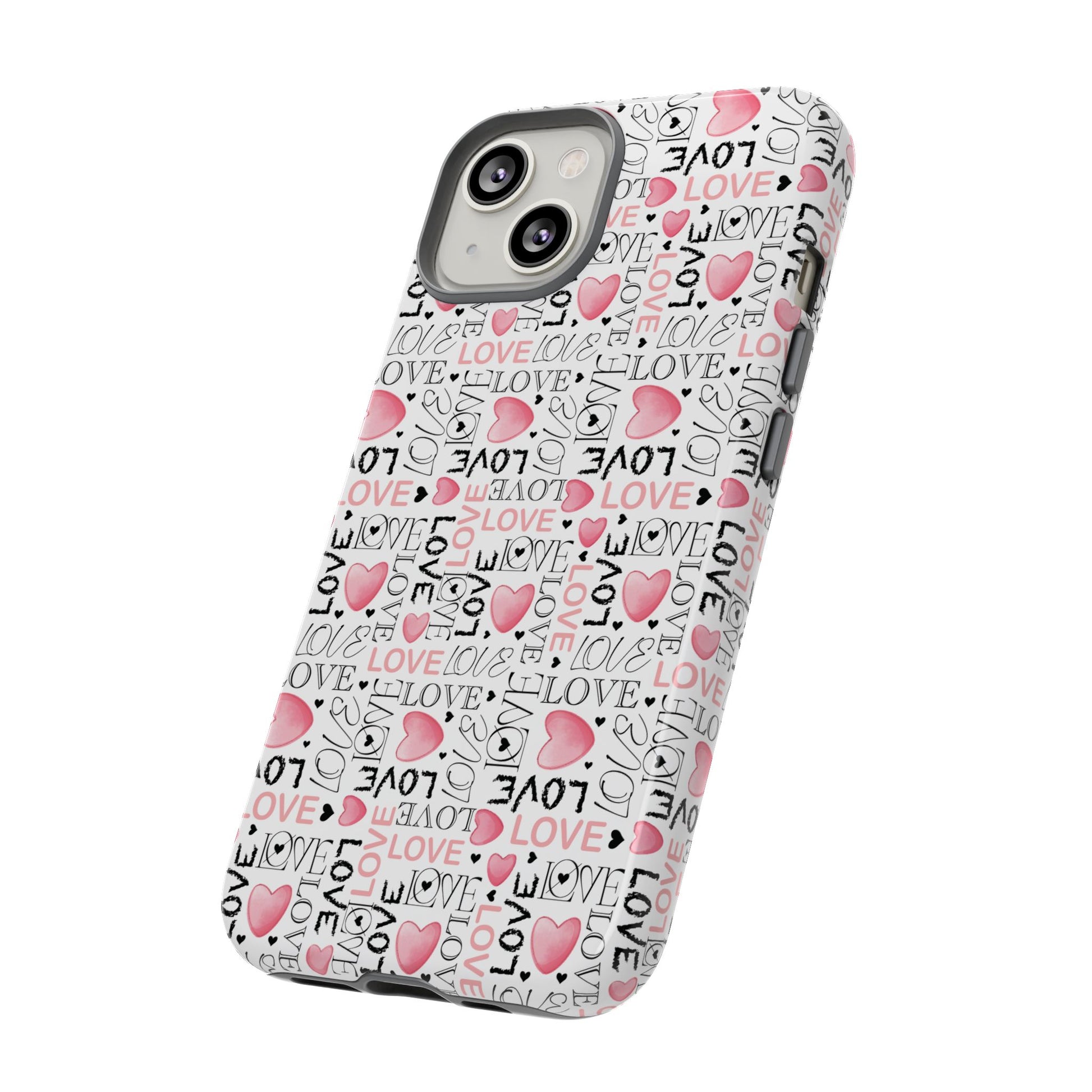 Cute Love Modern Watercolor Abstract Phone Case Compatible with iPhone, Samsung & More - Stylish, Durable Protection with Vibrant Artistic Design Perfect Gift for Her