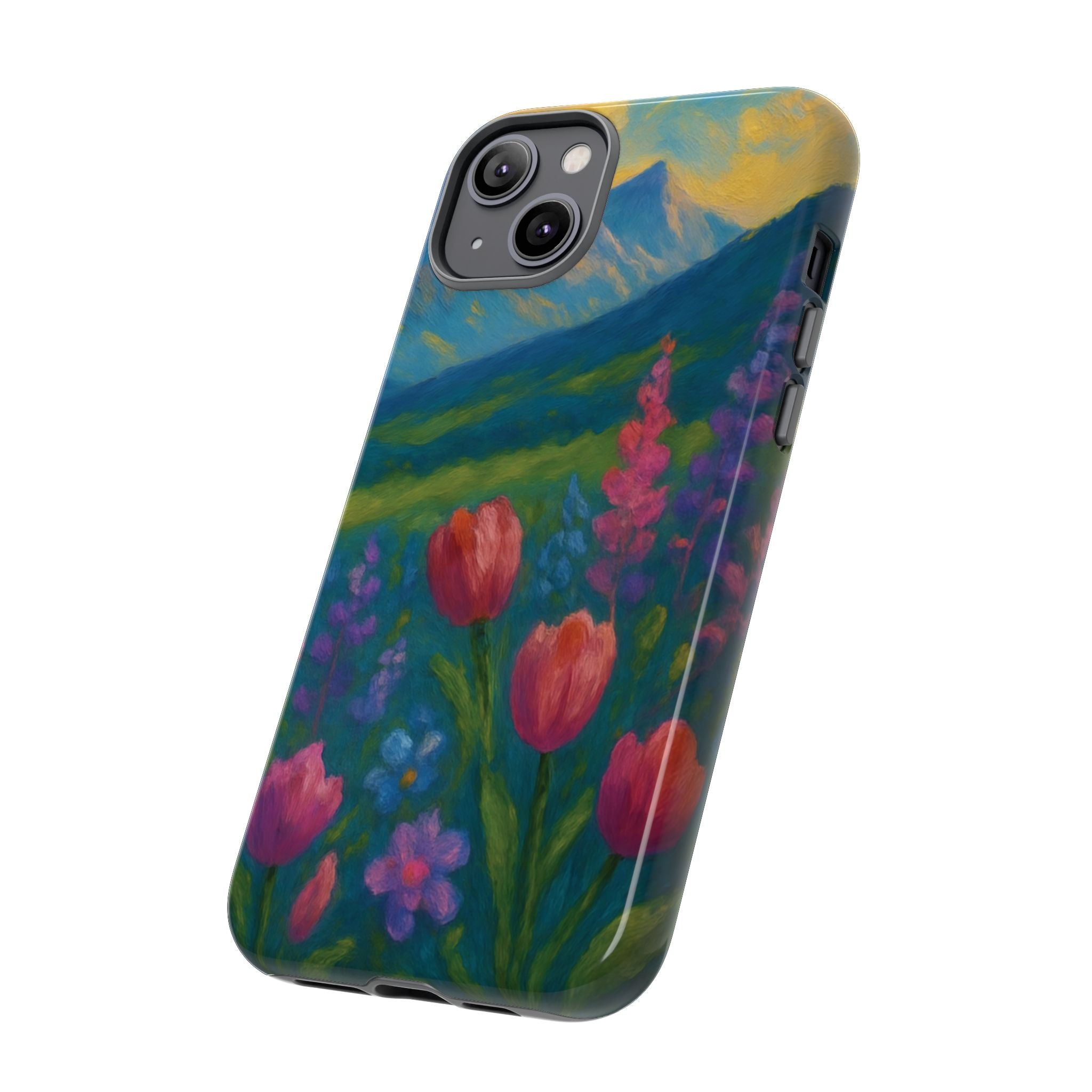 Mountains Wildflowers Phone Case | Vibrant Botanical Floral Design | Nature-Inspired Protective Cover for iPhone & Samsung | Trendy Aesthetic Gift Idea