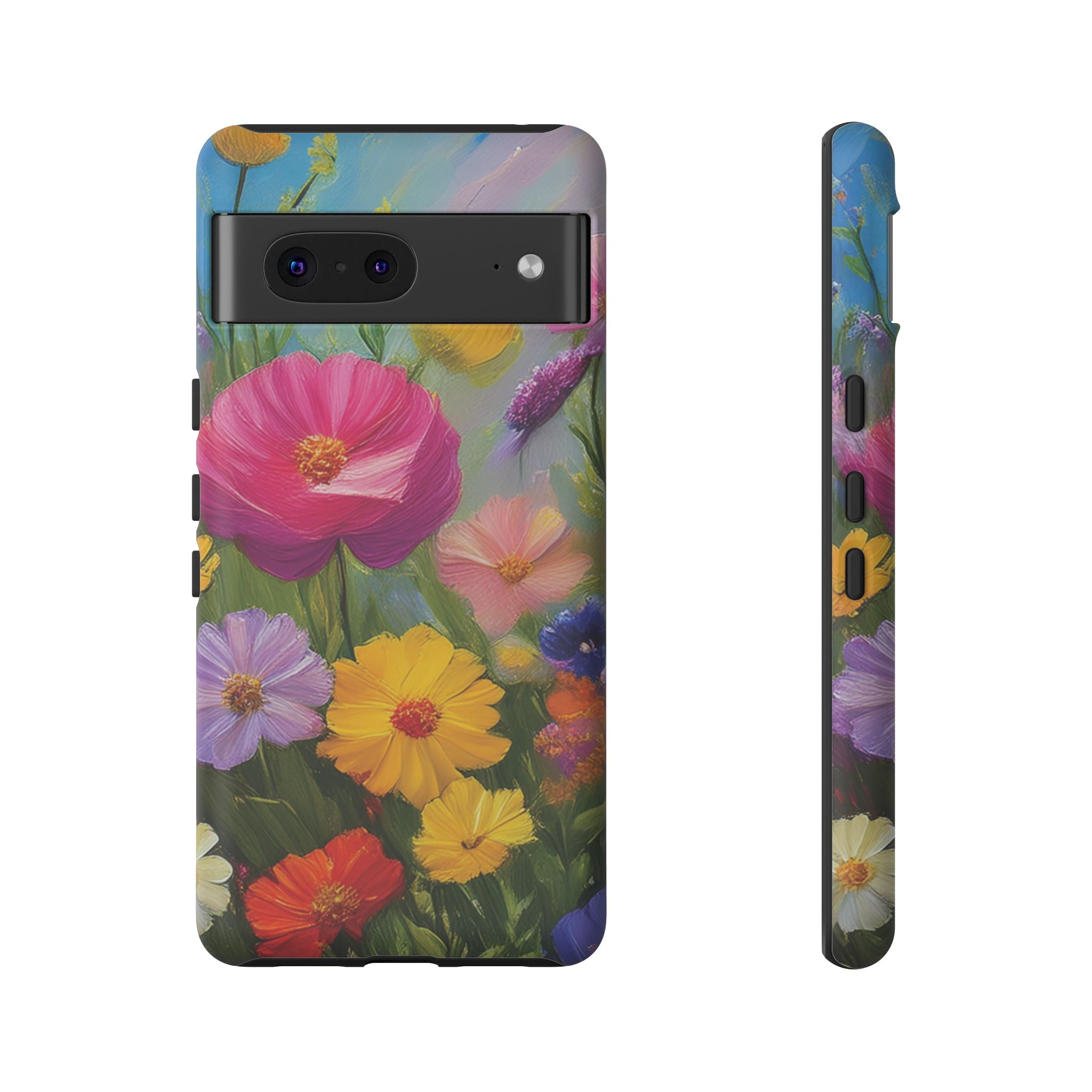Vibrant Wildflower Painting Phone Case Hand-Painted Floral Art Design | Bright Nature-Inspired Cover | Perfect Gift for Flower Lovers iPhone & Galaxy