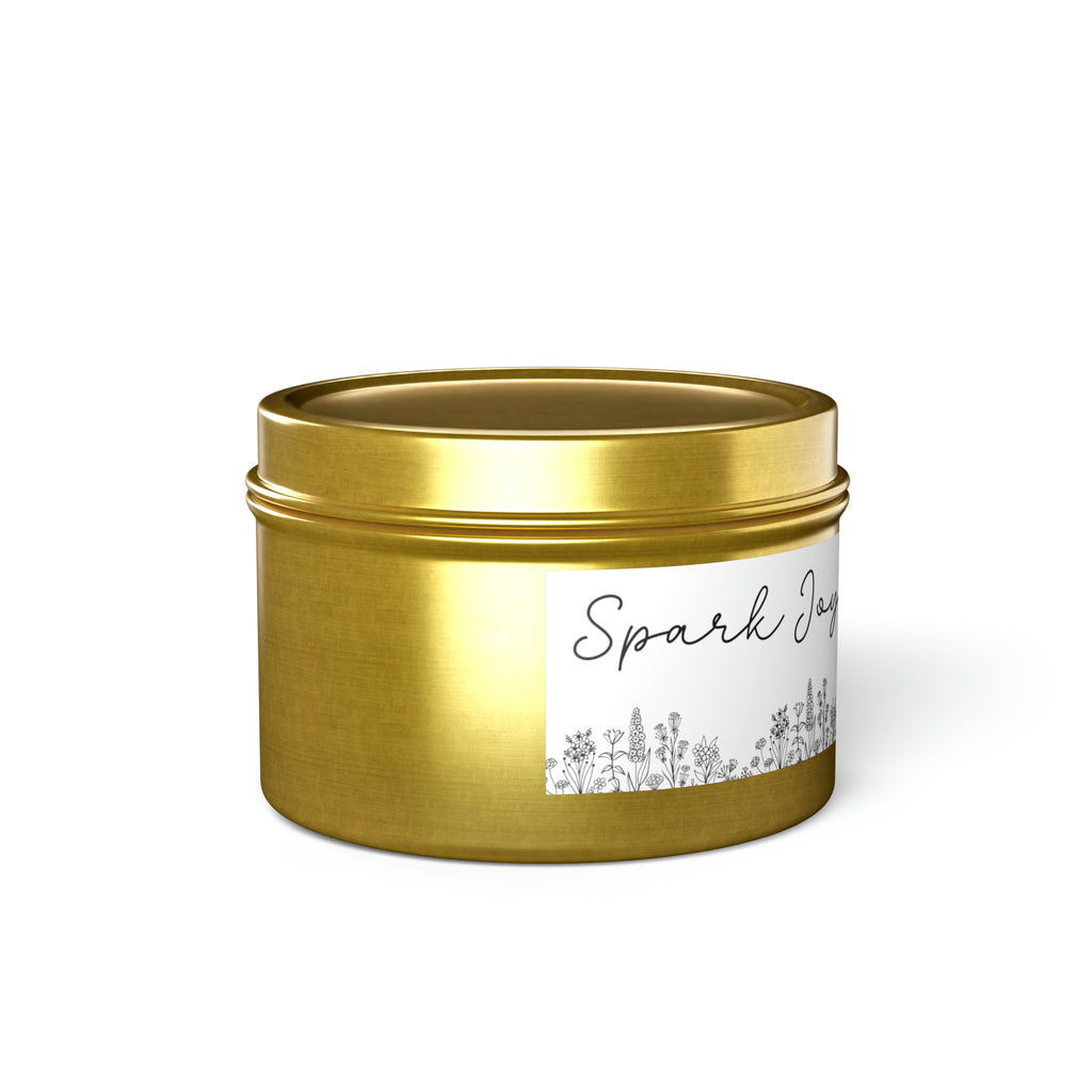 New House Bloom & Glow Elegant Floral Aromas in 4oz/8oz Tin Candles Essence of Nature Collection Unveil Serenity Romance with Exquisite Botanical Scents. Pure Harmony & Grace..