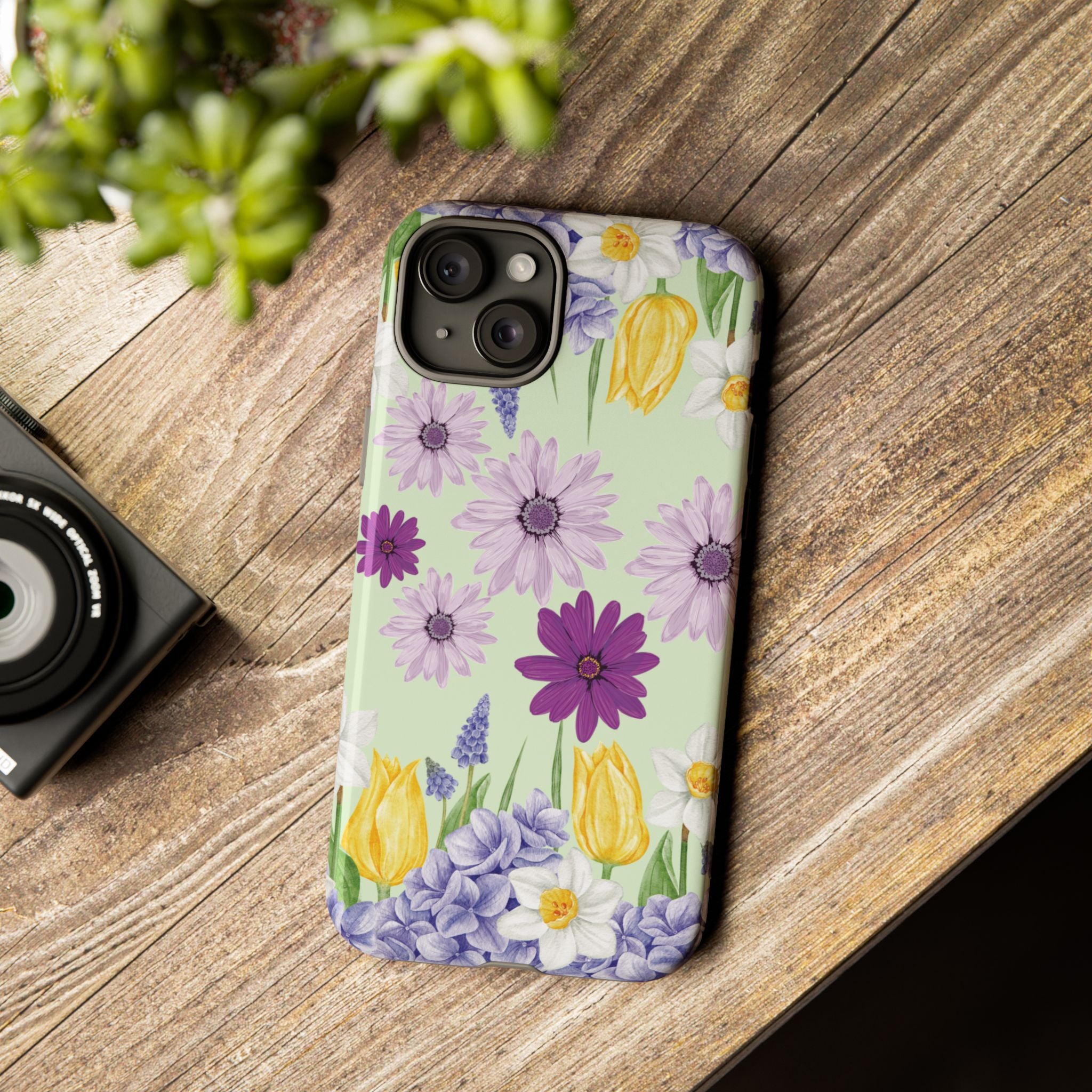Lavender Yellow Flower Phone Case – Stylish Protective Cover for iPhone & Samsung, Botanical Design, Perfect Gift for Spring & Everyday Elegance