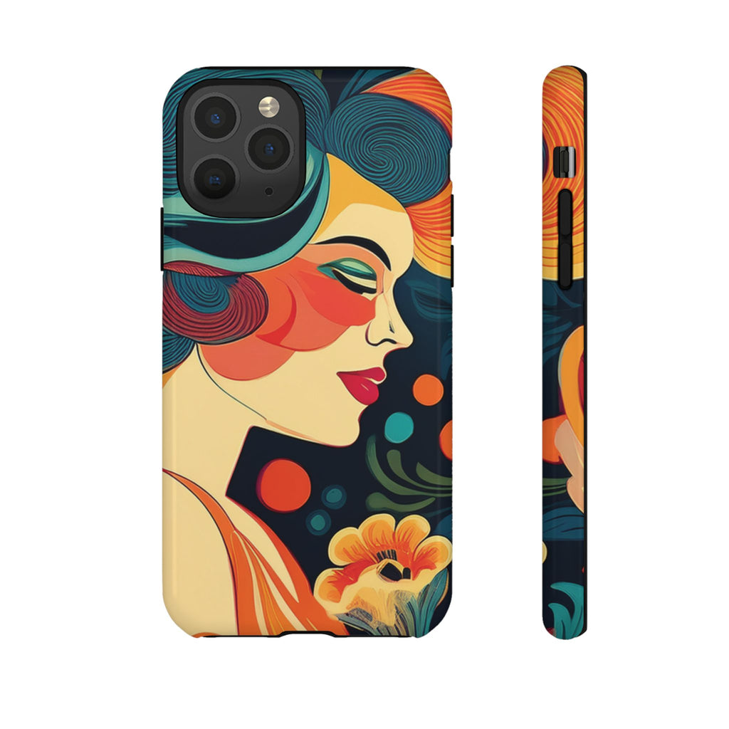 Coque de Téléphone Esthétique Années 50 Rétro Design d'Inspiration Vintage aux Couleurs Pastel Housse Style Mid-Century pour Modèles iPhone et Samsung Galaxy