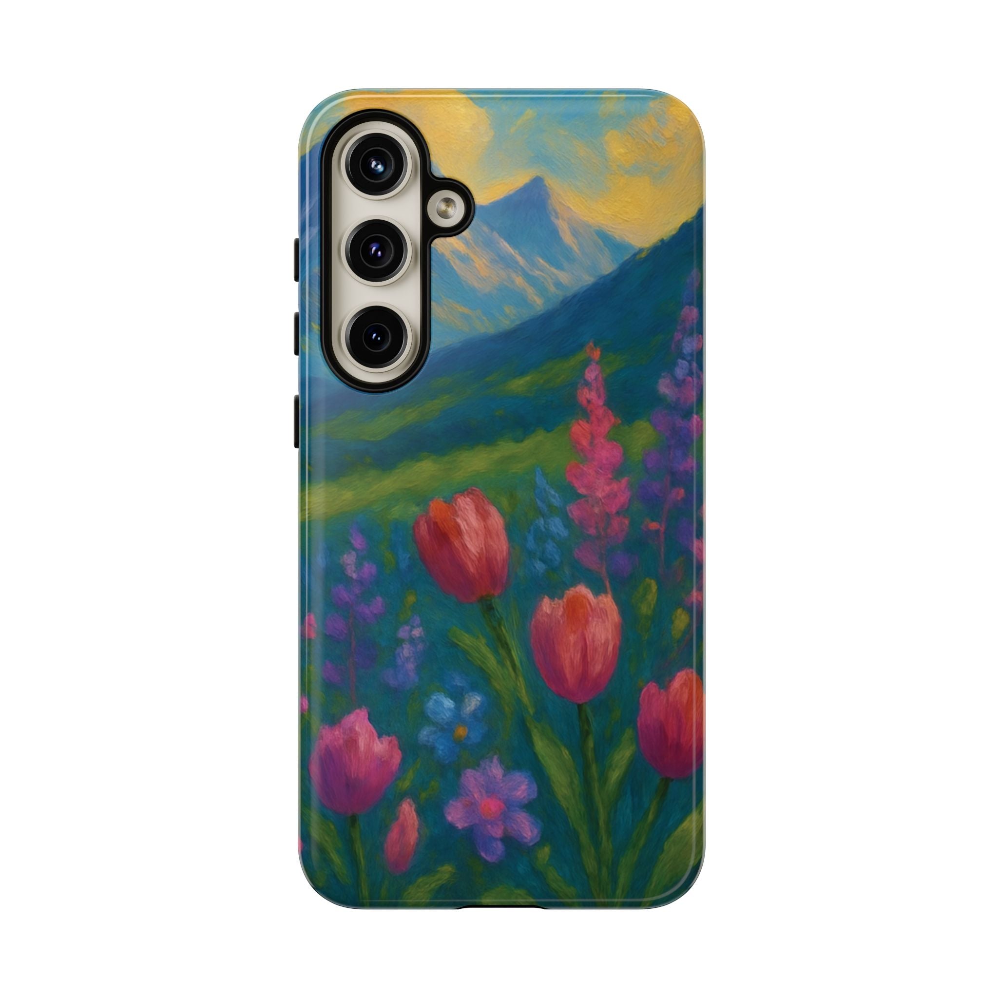 Mountains Wildflowers Phone Case | Vibrant Botanical Floral Design | Nature-Inspired Protective Cover for iPhone & Samsung | Trendy Aesthetic Gift Idea