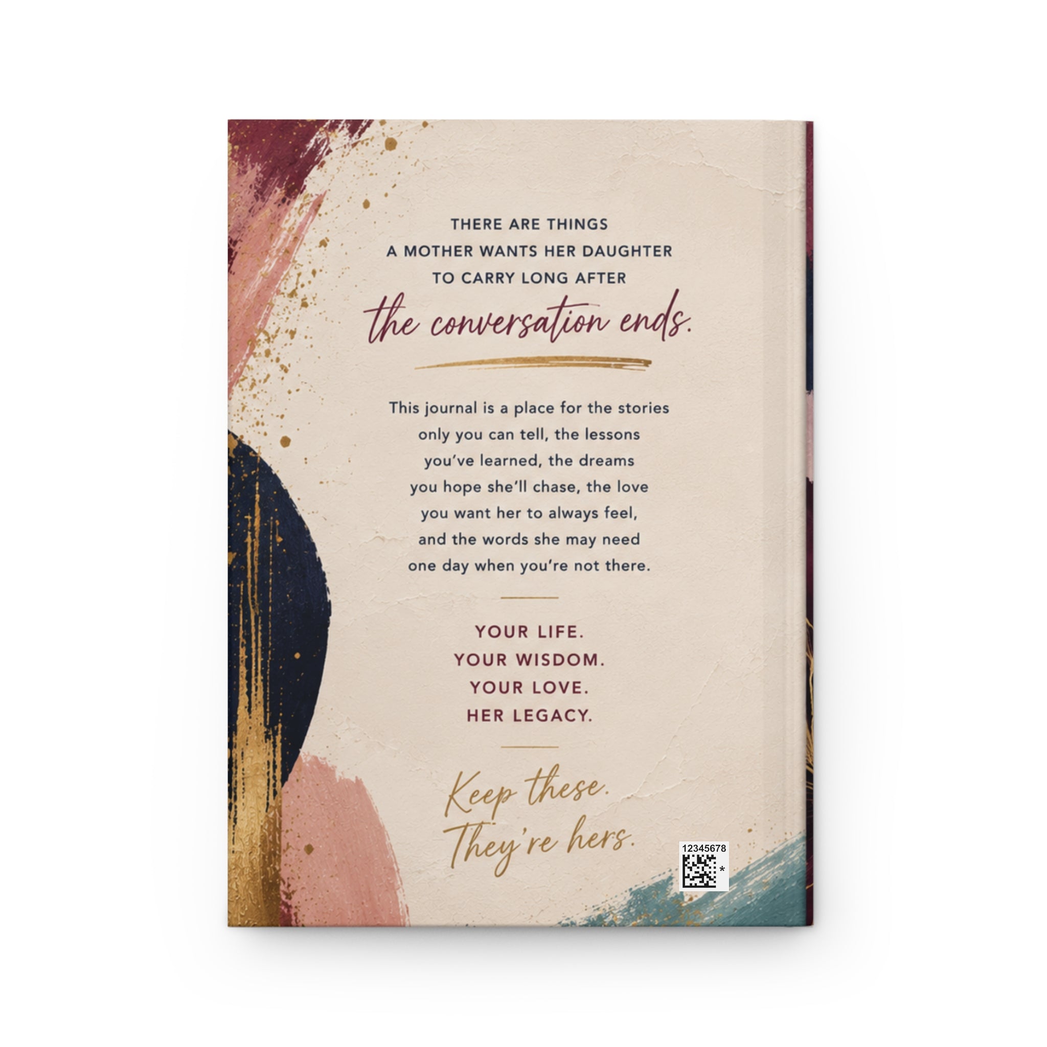 Letters to My Daughter Hardcover Journal — Keepsake Memory & Advice Book