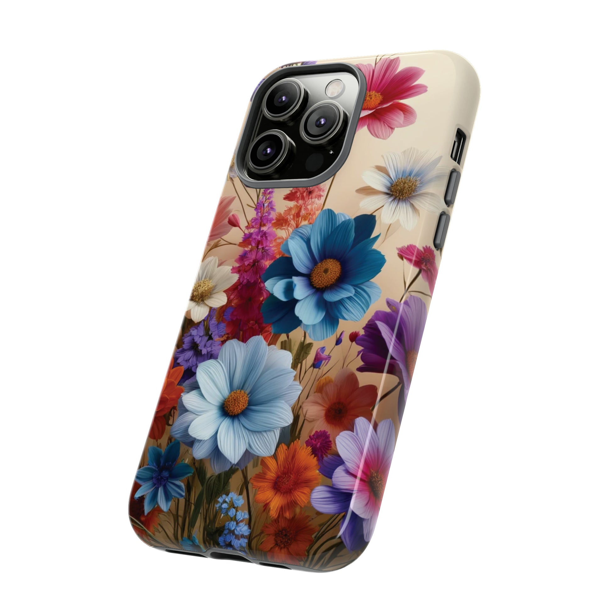 Best Phone Case Floral 3D Illusion Luxury Tough Case Floral Elegant Durable Stylish for Modern Devices iPhone 15, Samsung iPhone Samsung Accessory Gift for Her.