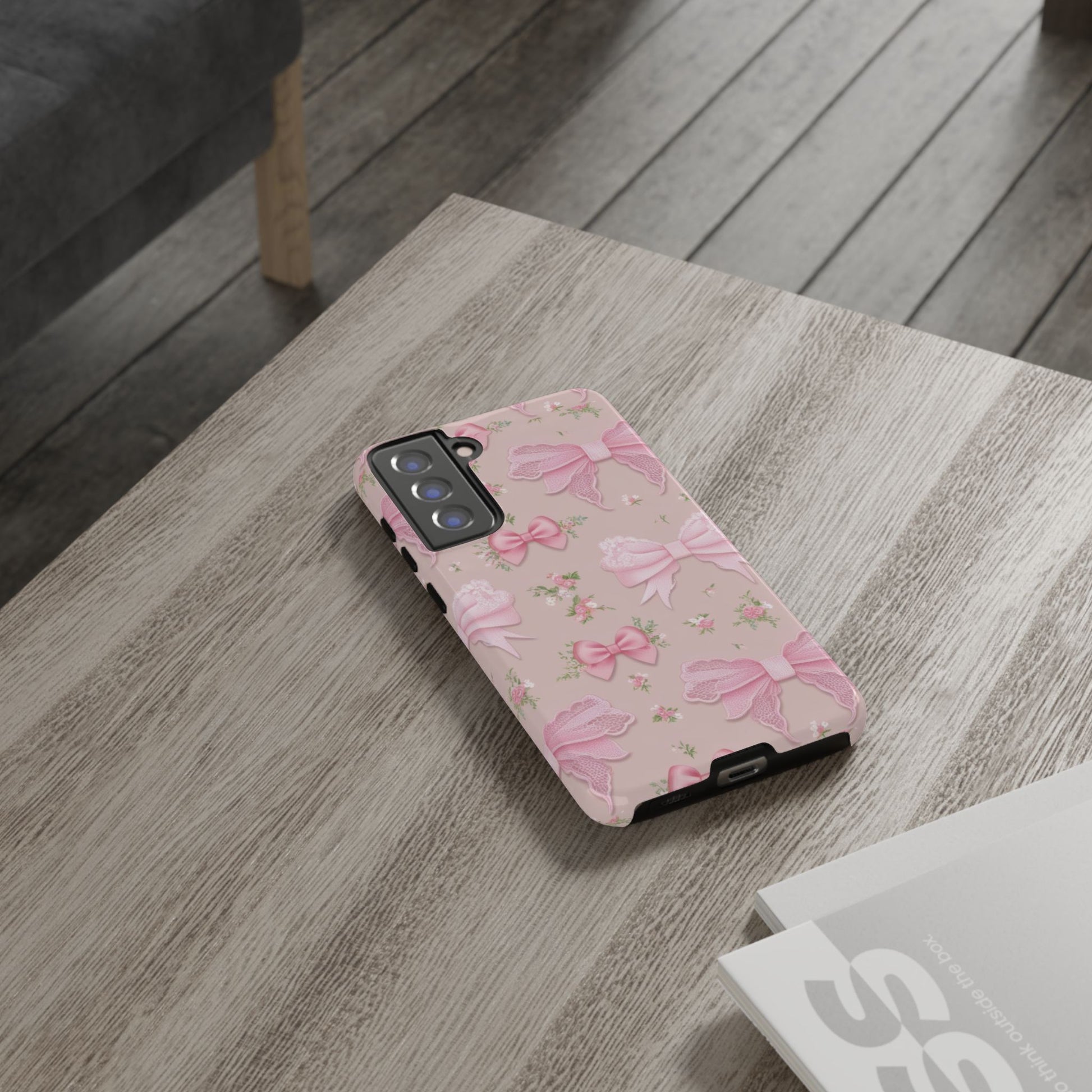 Luxury Pink Bow Phone Case – Cute & Protective Cover for iPhone & Samsung Gift for Her