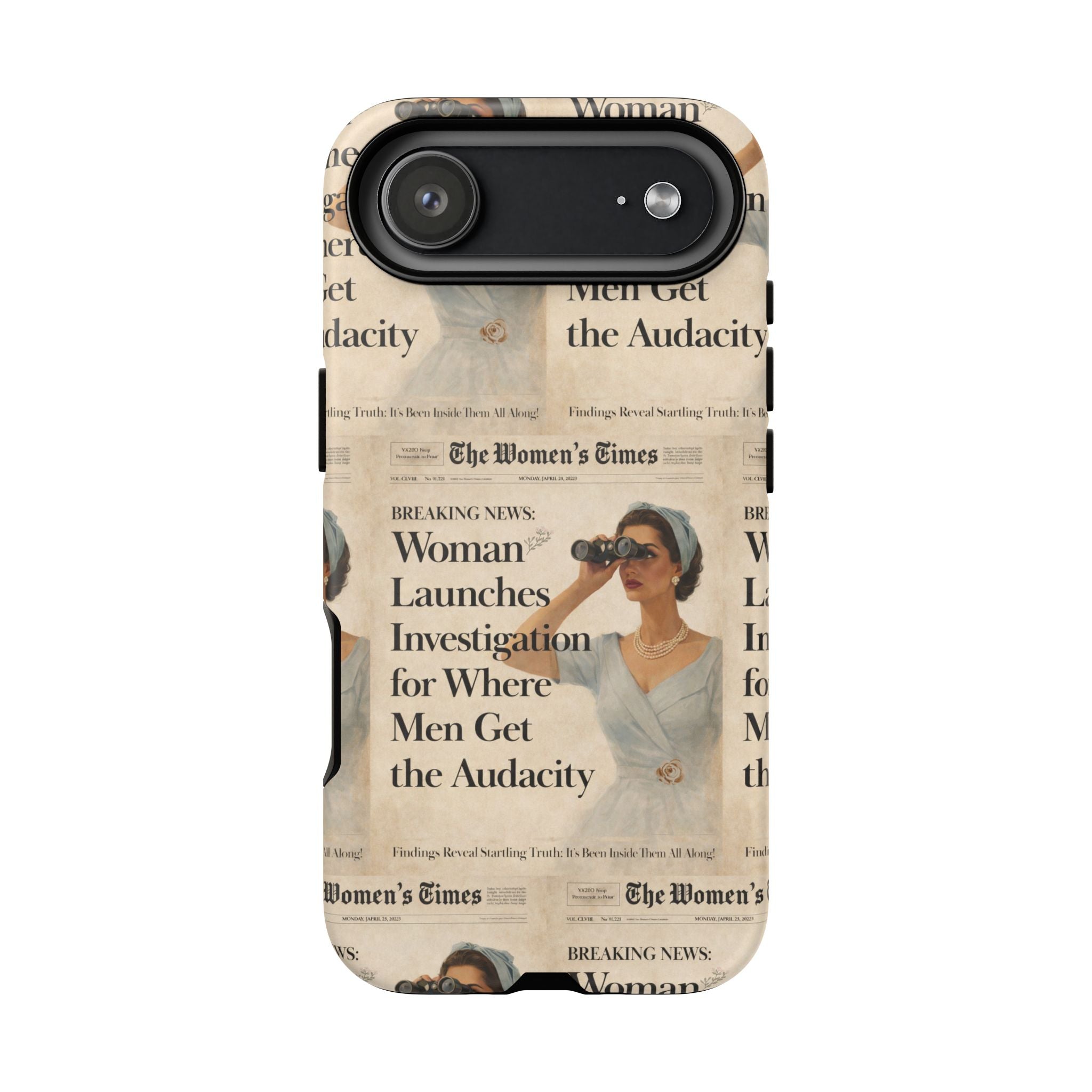 Funny Vintage Sarcastic Women Phone Case | Retro Sarcasm Text Design