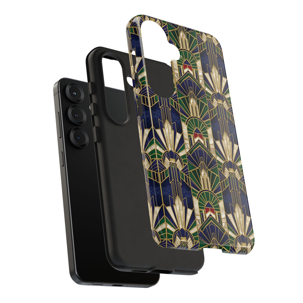 Navy & Gold Art Deco Phone Case — Imperial Art Deco Tough Case