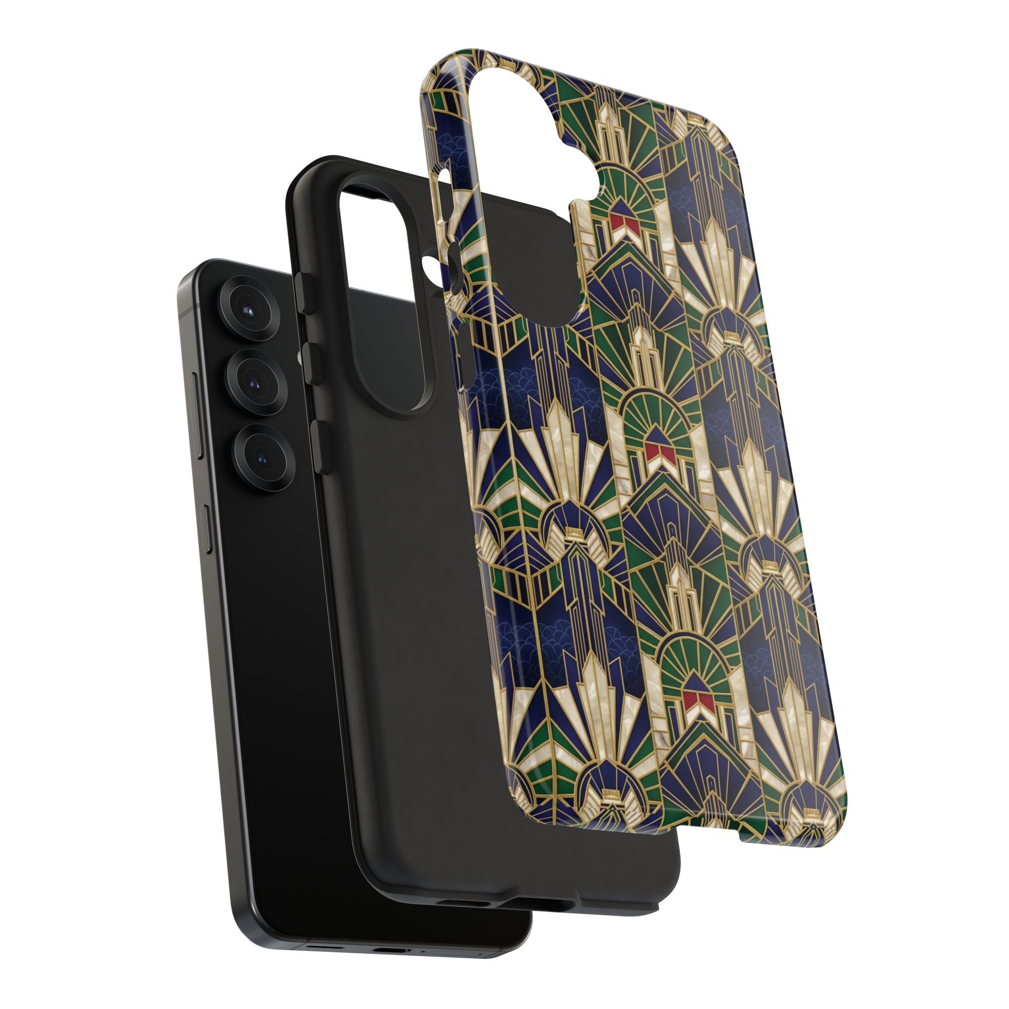 Navy & Gold Art Deco Phone Case — Imperial Art Deco Tough Case
