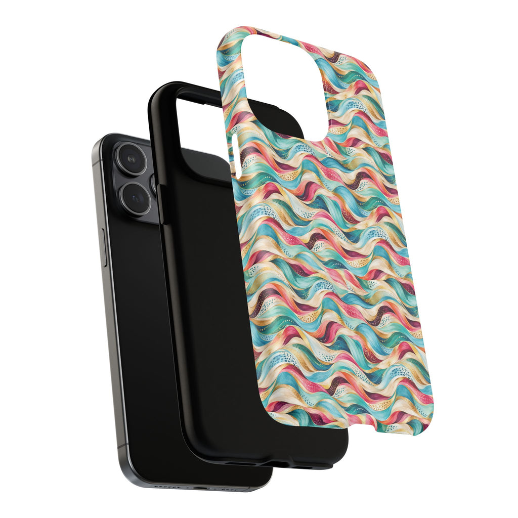Colorful Wave MagSafe Tough Phone Case