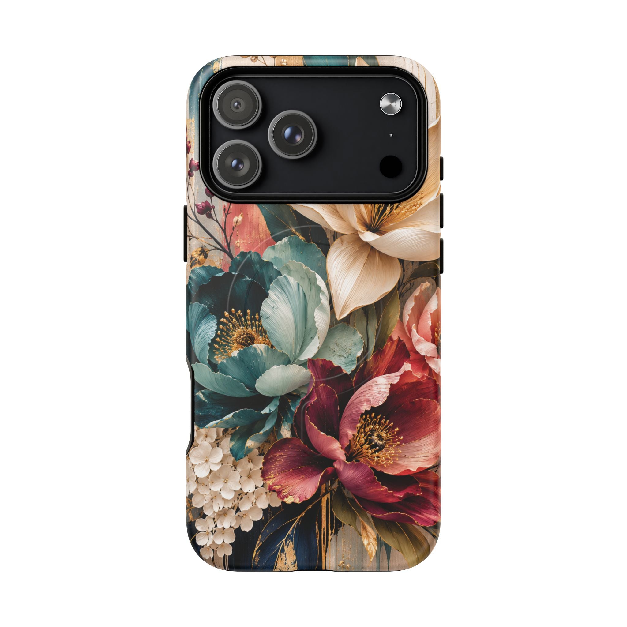 Vintage Floral Bouquet phone case Tough Magnetic Case Velvet Bloom Floral Art iPhone Case  Botanical Protective Case Samsung Modern Garden