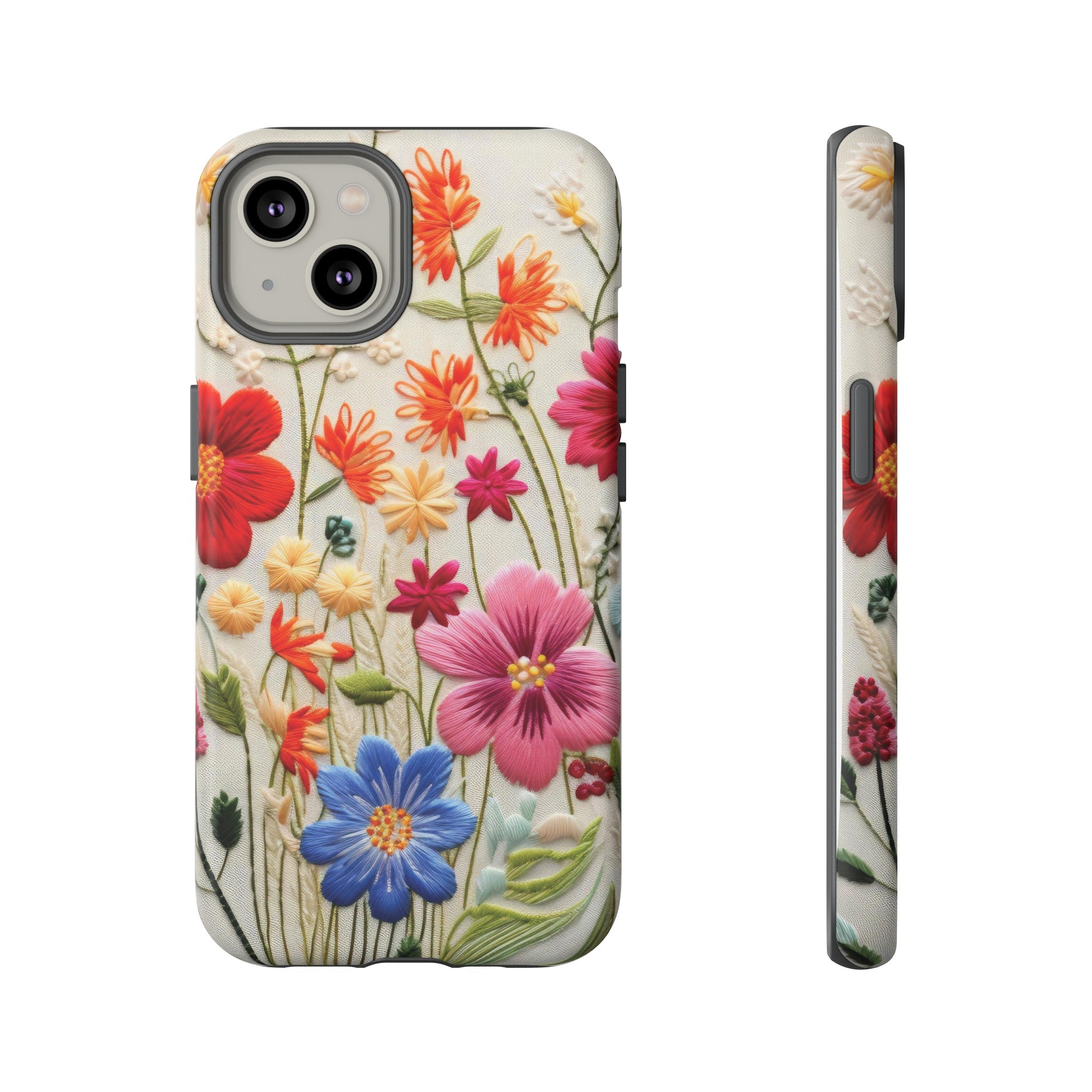 3D Floral Phone Case Elegant Faux Flower Durable for iPhone Samsung Smartphone iPhone 15, 14, 13 Samsung Gift for Mom