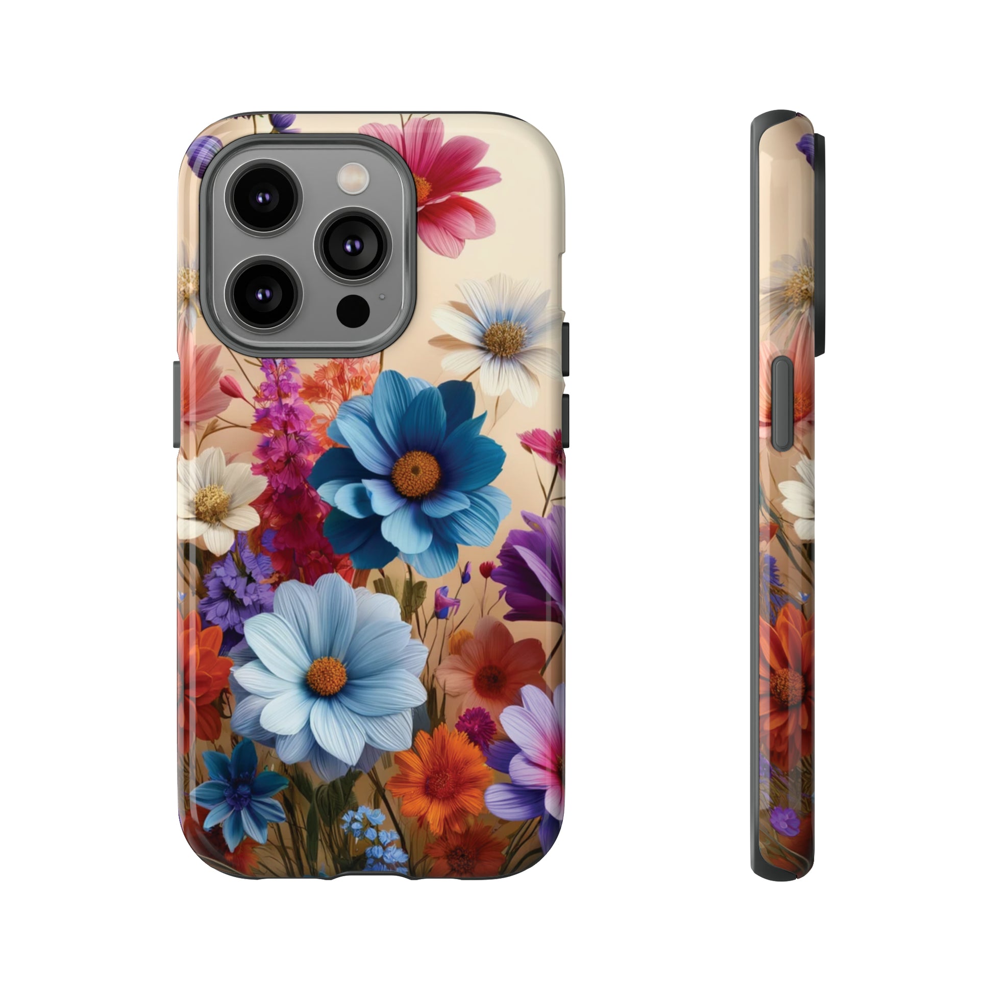 Best Phone Case Floral 3D Illusion Luxury Tough Case Floral Elegant Durable Stylish for Modern Devices iPhone 15, Samsung iPhone Samsung Accessory Gift for Her.