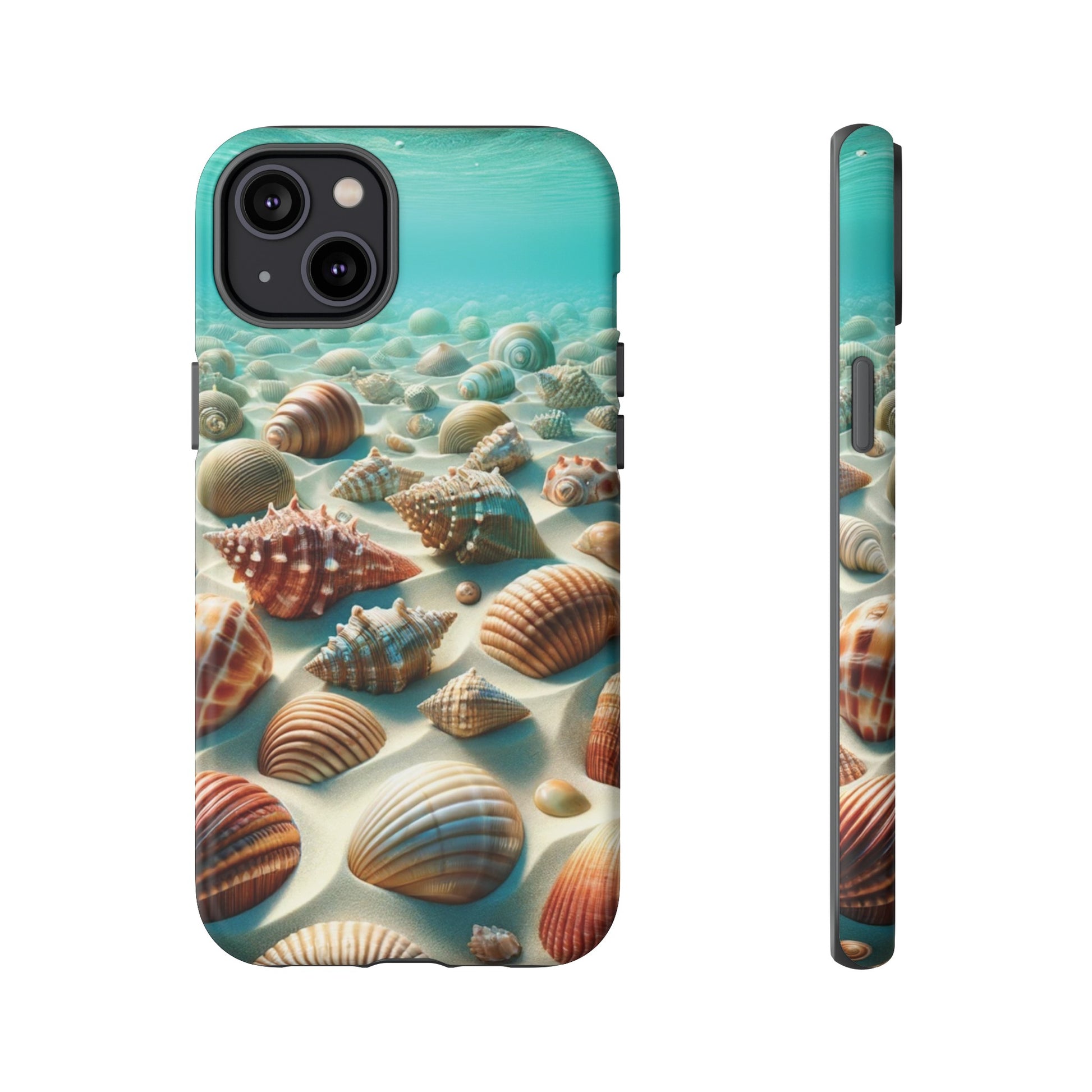 Plush Ocean Bliss Turquoise Seashell Ocean Beach View Protective Phone Case Gift for Her Phone 15, Samsung iPhone Samsung Gift for Her Case iPhone 15, Samsung iPhone Samsung Accessory Gift for Her.