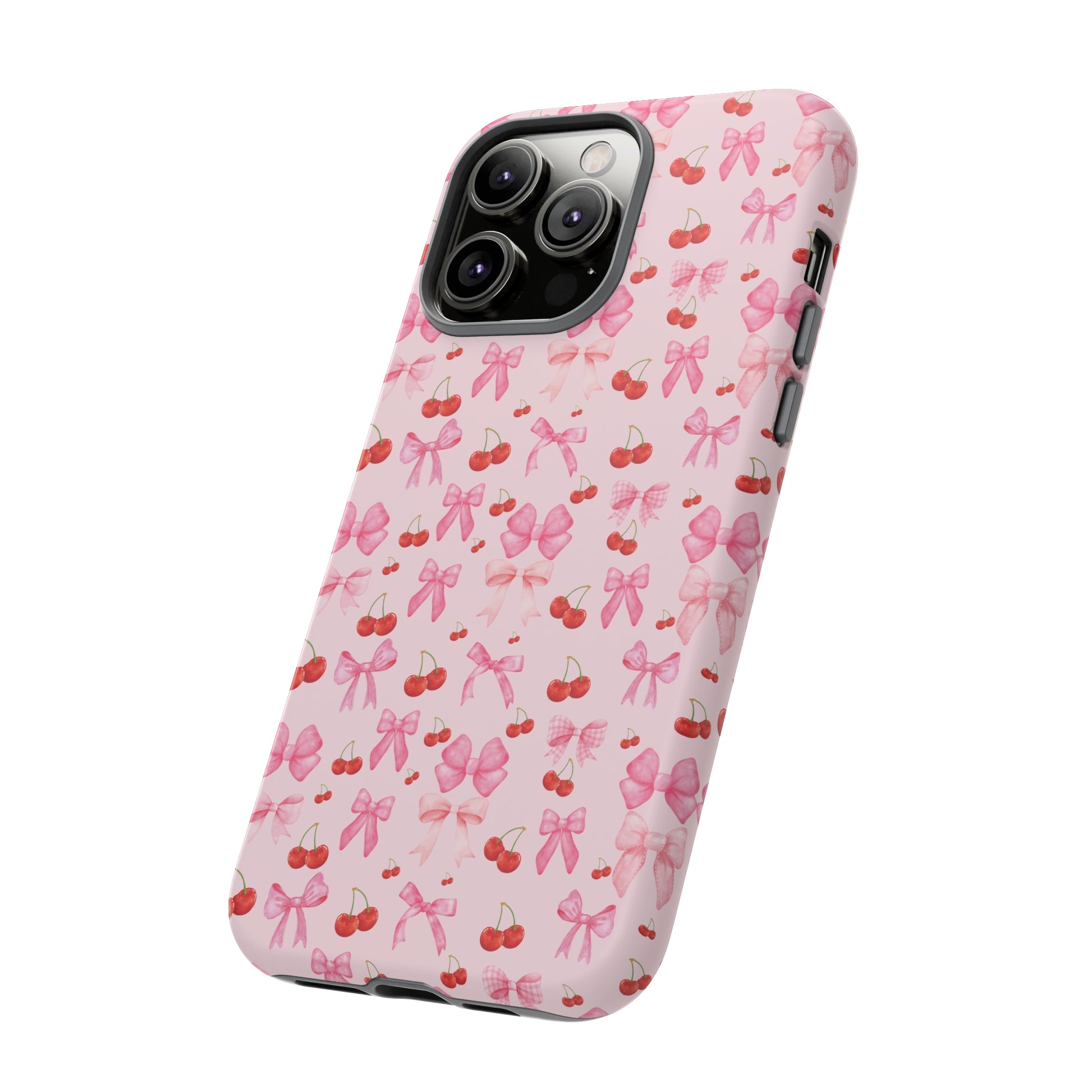 Coquette phone case Cherry Coquette Ribbon Bow iPhone Case Fruity, Girly Gift for Her Phone 15, Samsung iPhone Samsung Gift for Her Case iPhone 15, Samsung iPhone Samsung Accessory Gift for Her.