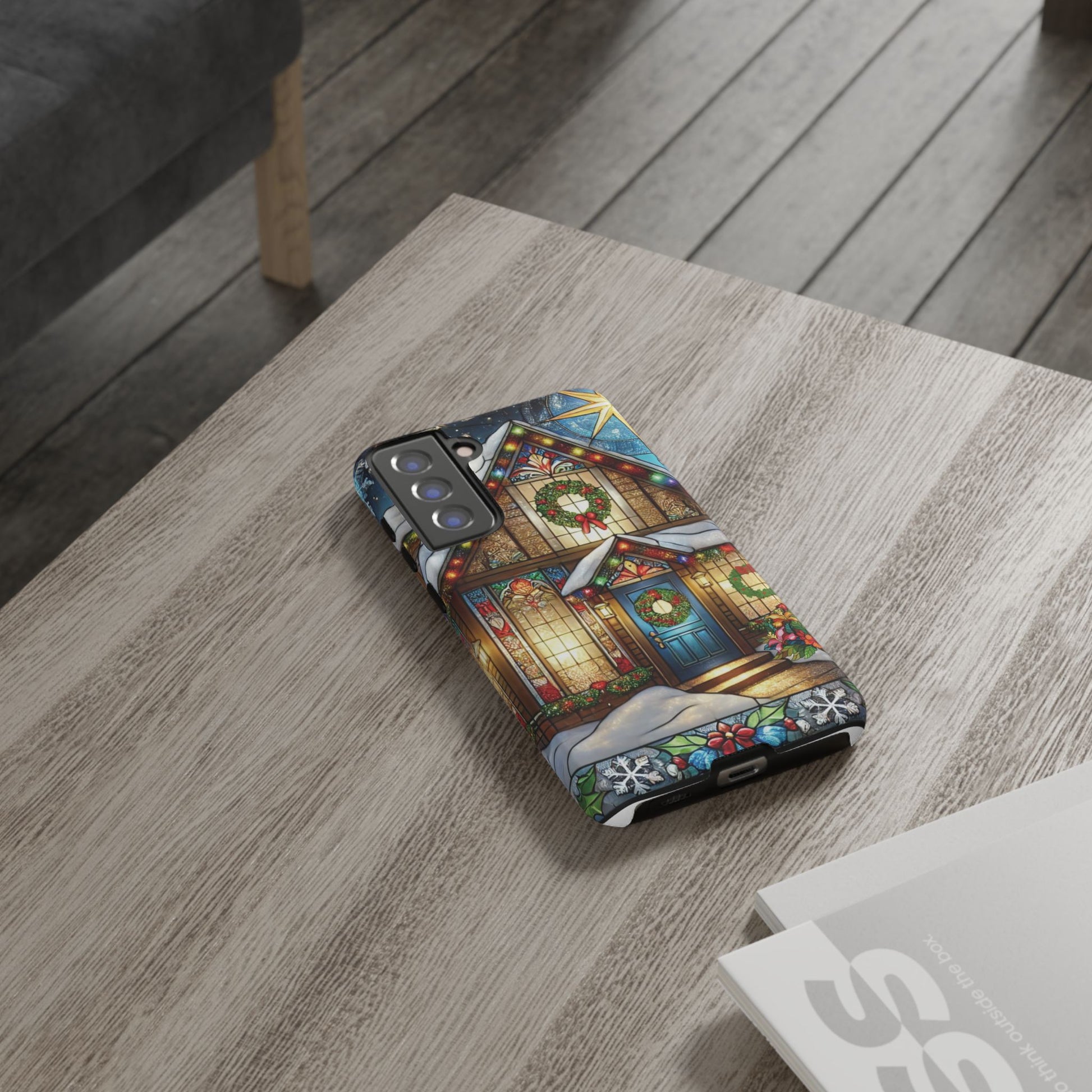 Stain Glass Christmas Phone Case Unique Holiday Protection for Your Device | Stylish & Durable Cover Gift for Her Phone 15, Samsung iPhone Samsung Accessory Gift for Her - MRSBYVALLE