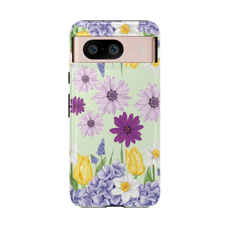 Lavender Yellow Flower Phone Case – Stylish Protective Cover for iPhone & Samsung, Botanical Design, Perfect Gift for Spring & Everyday Elegance
