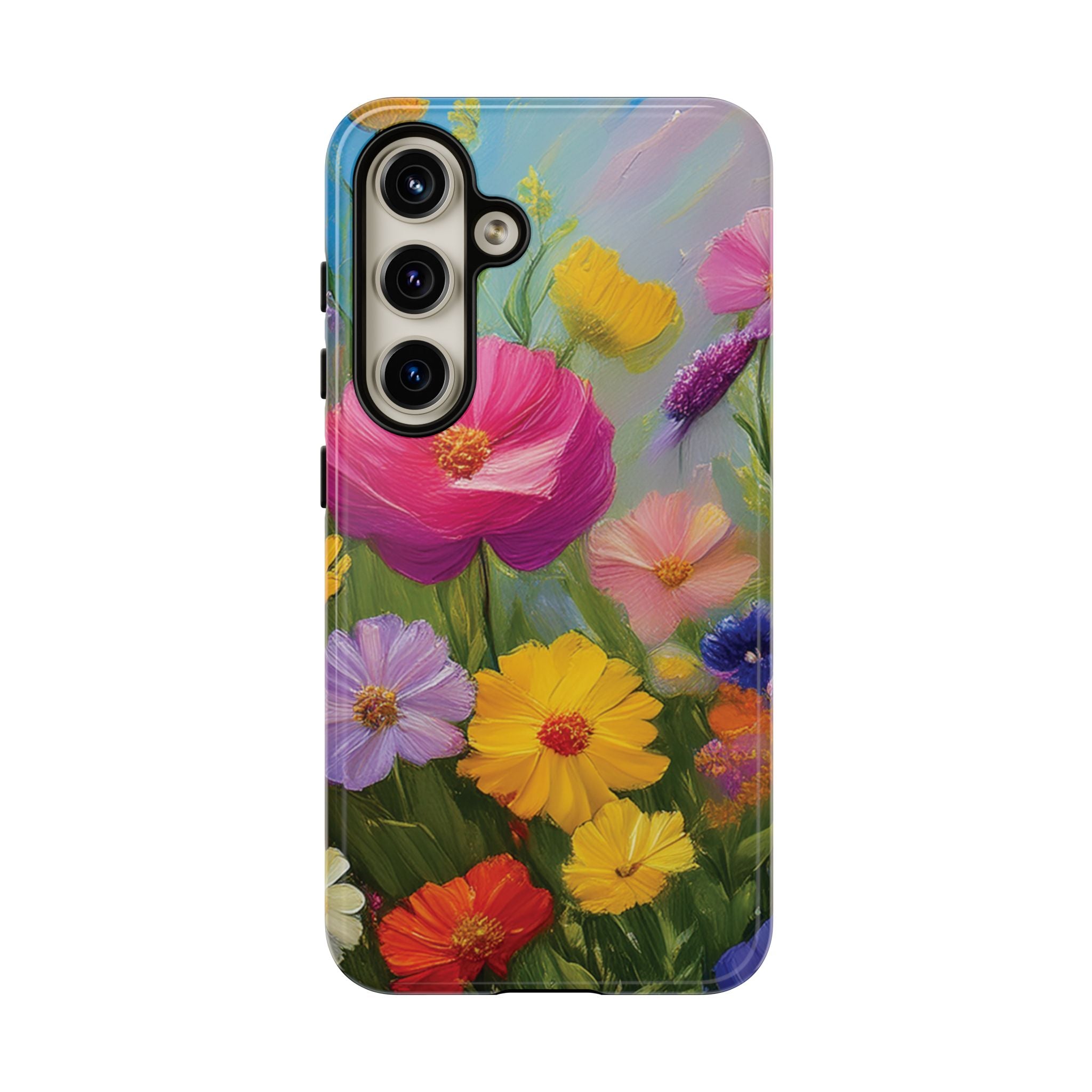 Vibrant Wildflower Painting Phone Case Hand-Painted Floral Art Design | Bright Nature-Inspired Cover | Perfect Gift for Flower Lovers iPhone & Galaxy