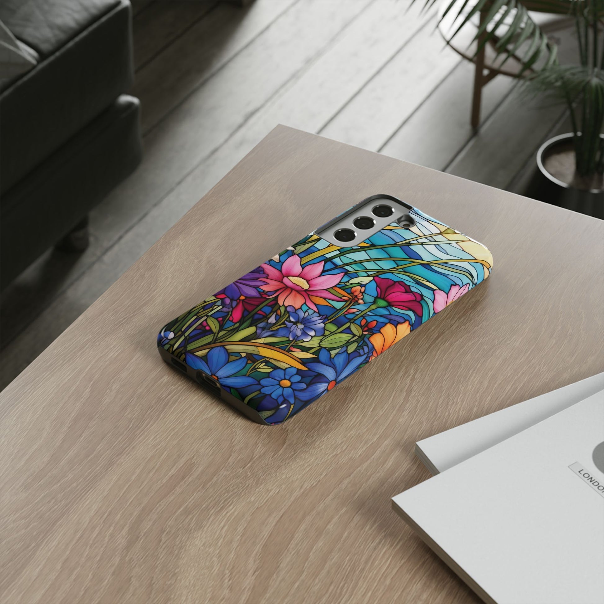 Wildflowers Stain Glass Illusion Phone Case Unique Holiday Protection for Your Device | Stylish & Durable Cover Gift for Her Phone 15, Samsung iPhone Samsung Accessory Gift for Her