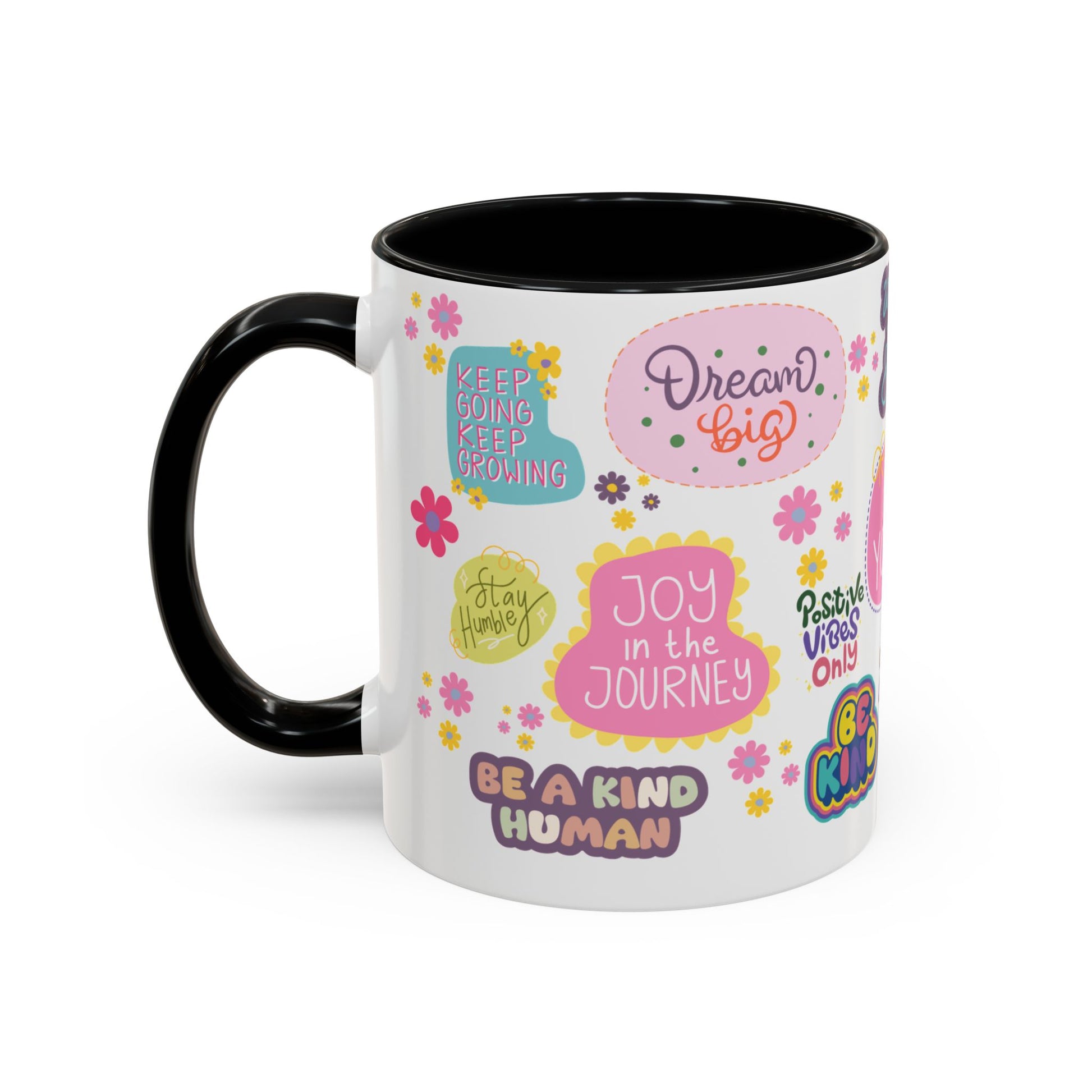 Good Vibes Only Coffee Mug 11 & 15 oz Ceramic Inspirational Cup, Positive Affirmation Gift for Mom, Teacher & Coworker | Morning Motivation Mother's Day, or Cozy Spring Mornings