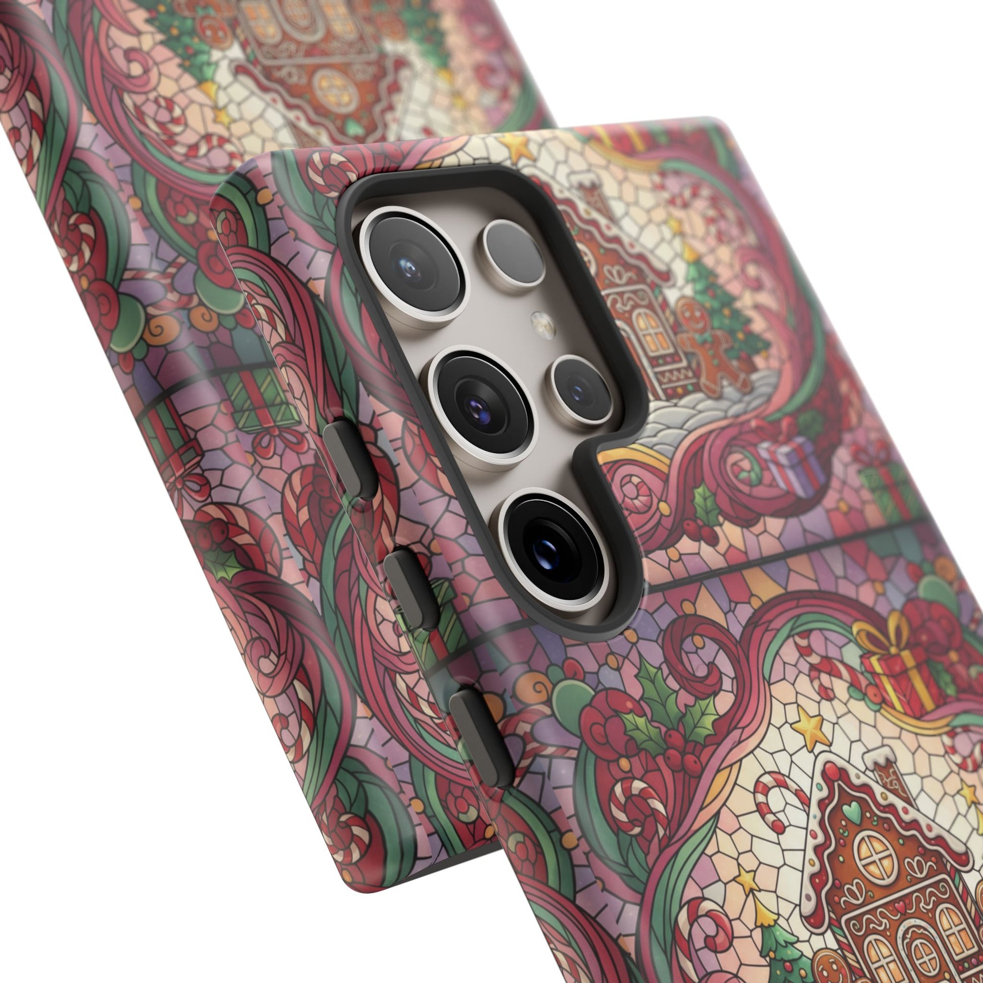 iPhone Case 17, 16  Gingerbread Stained Glass Tough Case Samsung perfect phone case