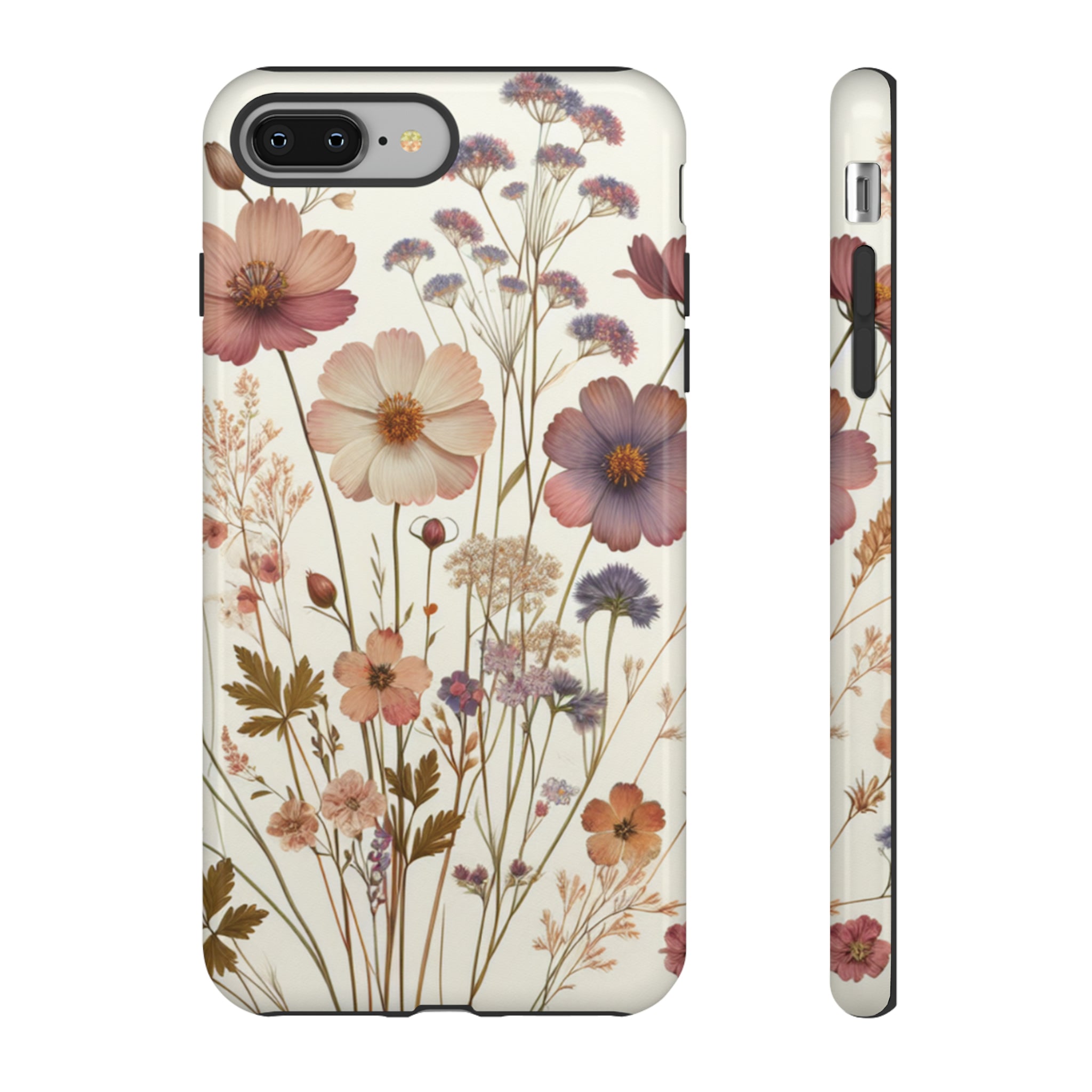 Wildflower Boho Luxury Phone Tough Case Floral Elegant Durable Stylish for Modern Devices iPhone 15, Samsung iPhone Samsung Accessory Gift for Her.