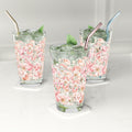 Floral Pink and Mint 16oz Pint Glass - Elegant Drinkware for Home Bar, Durable Glassware with Vibrant Design, Perfect Gift for Floral and Pastel Lovers - MRSBYVALLE