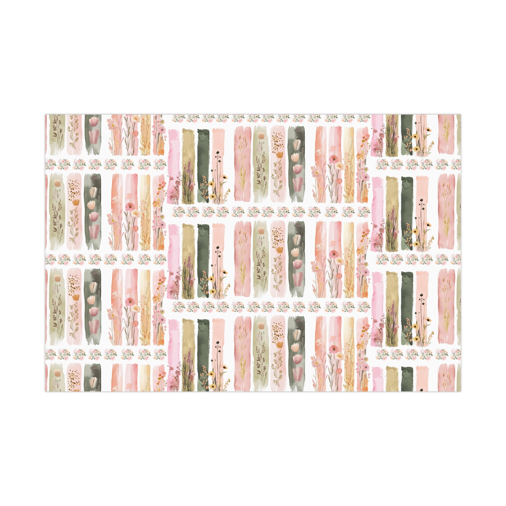 Pastel Brushstroke Floral Wrapping Paper Soft Pink & Peach Illusion Design, Elegant Gift Wrap for Her, Aesthetic Packaging for Birthdays  More Weddings