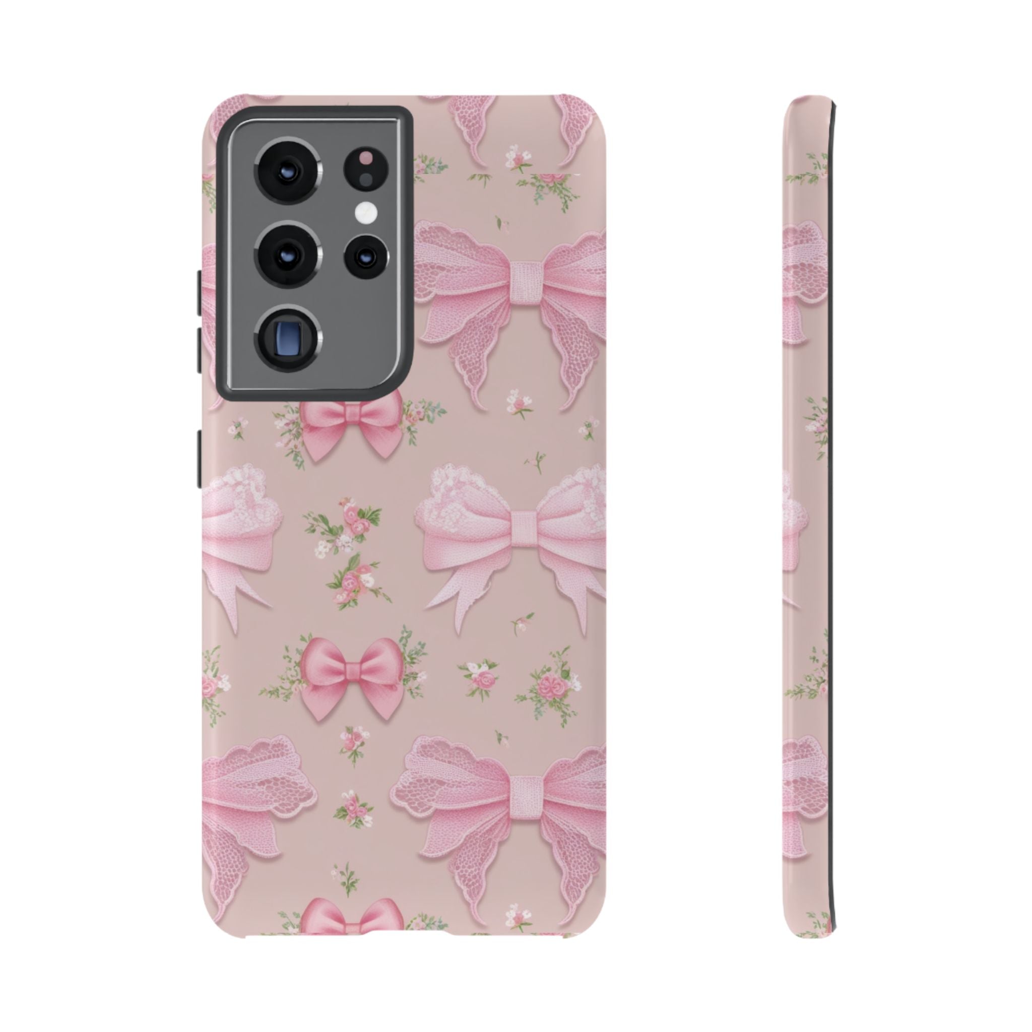 Luxury Pink Bow Phone Case – Cute & Protective Cover for iPhone & Samsung Gift for Her