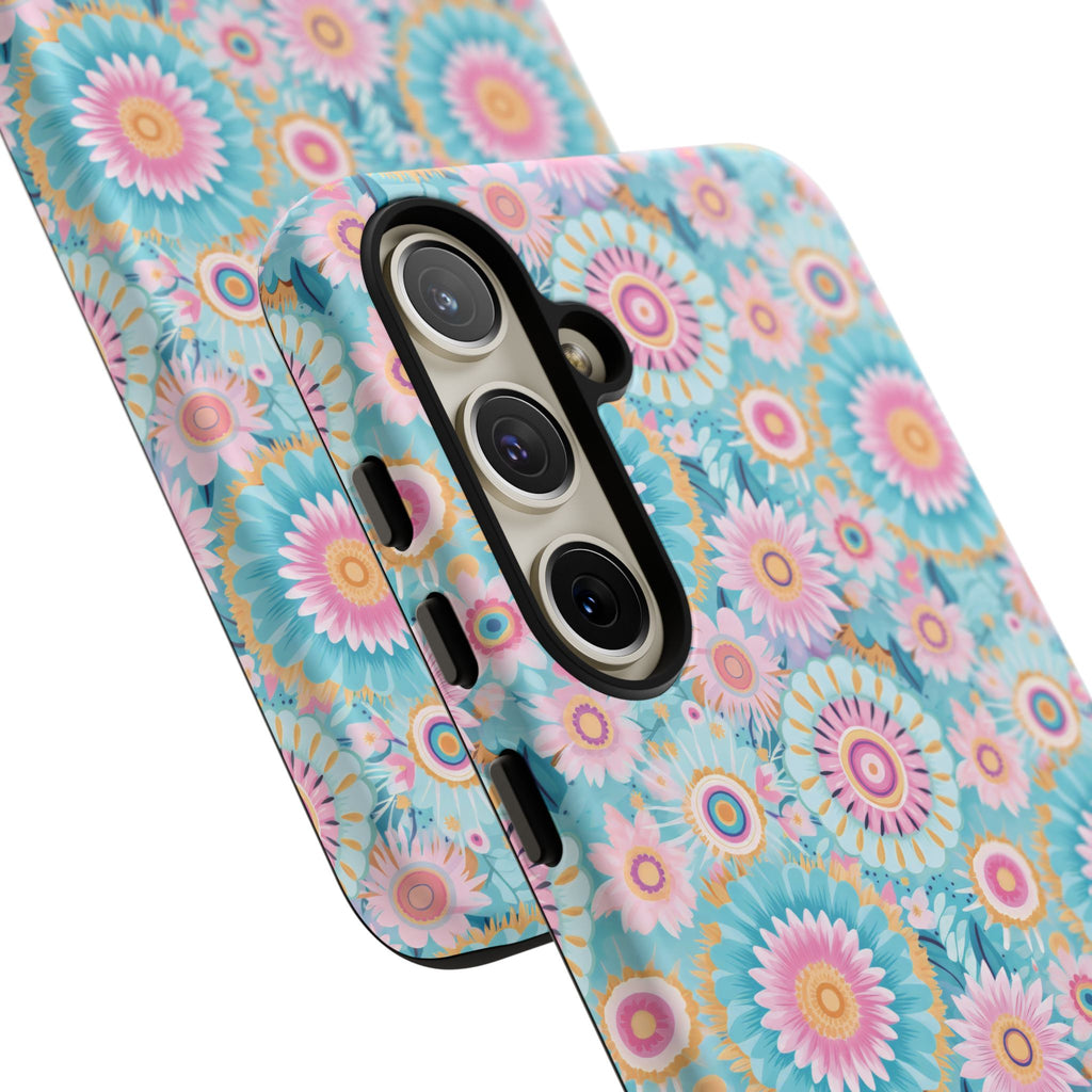 Coque de téléphone abstraite aquarelle bohème moderne compatible avec iPhone, Samsung et plus - Protection élégante et durable avec un design artistique vibrant, cadeau parfait pour elle