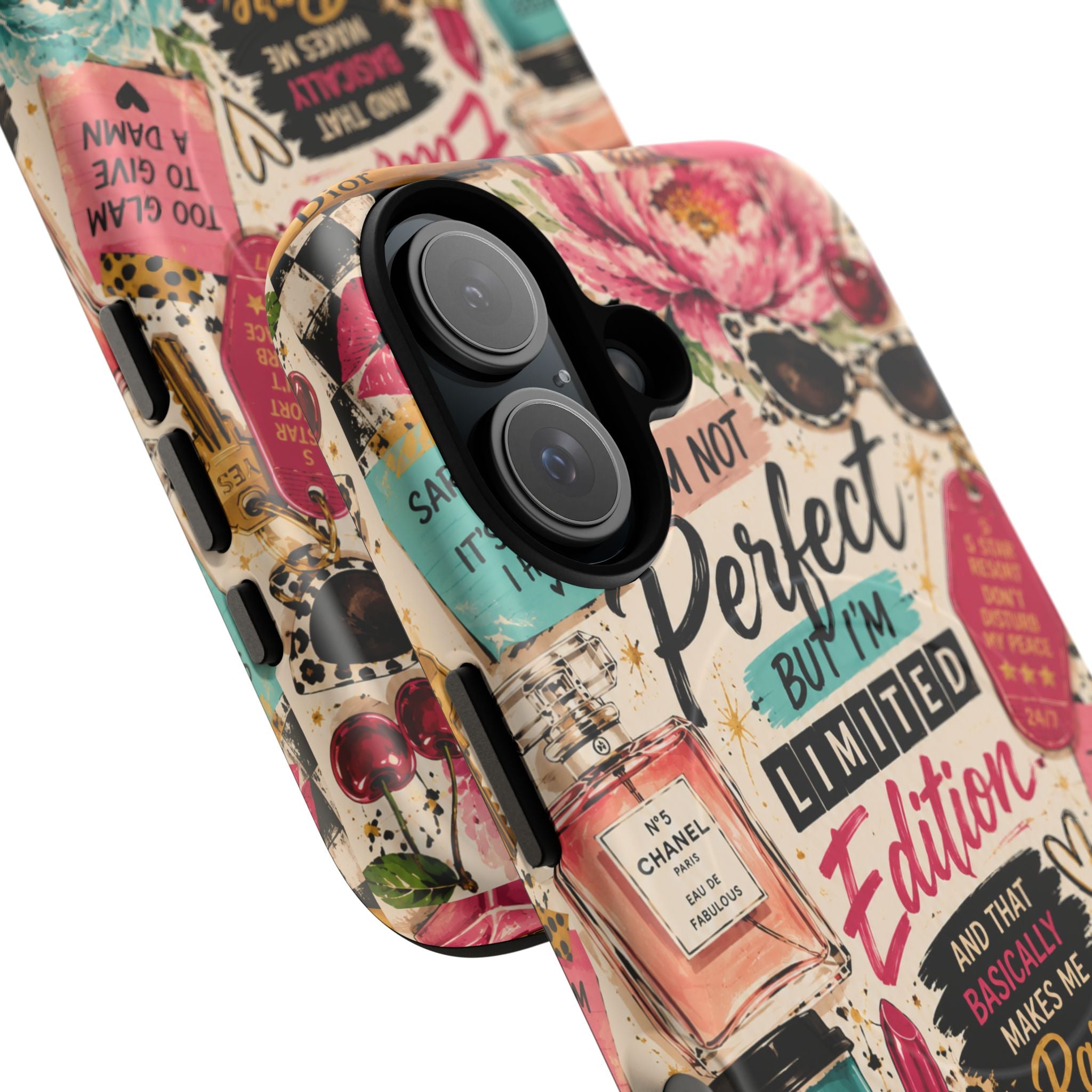 Perfect I'm Limited Edition phone case Tough Magnetic Case has Retro Funny Women's Gift Chic Pink Vintage iPhone & Samsung