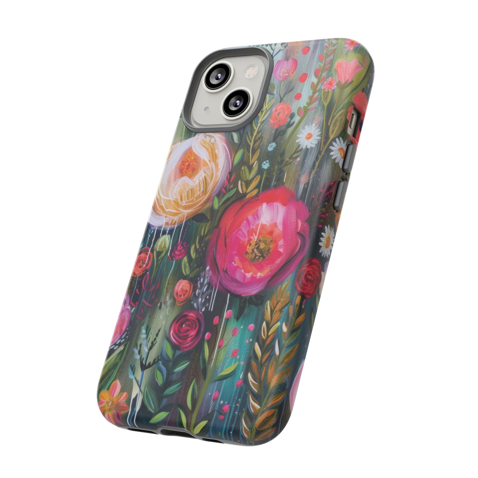 Watercolor Boho Floral Phone Case for iPhone 16 15 14 13 12  21 23 Samsung, and Pixel | Stylish Protective Cover Gift for Her Perfect for Floral Lover