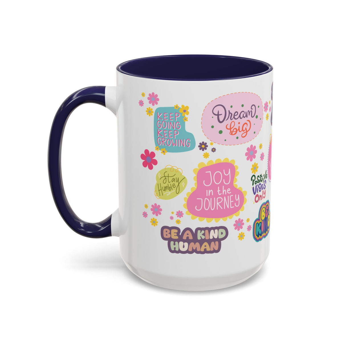 Good Vibes Only Coffee Mug 11 & 15 oz Ceramic Inspirational Cup, Positive Affirmation Gift for Mom, Teacher & Coworker | Morning Motivation Mother's Day, or Cozy Spring Mornings