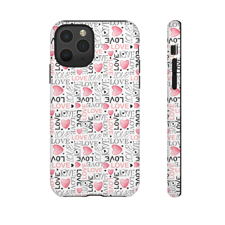 Cute Love Modern Watercolor Abstract Phone Case Compatible with iPhone, Samsung & More - Stylish, Durable Protection with Vibrant Artistic Design Perfect Gift for Her