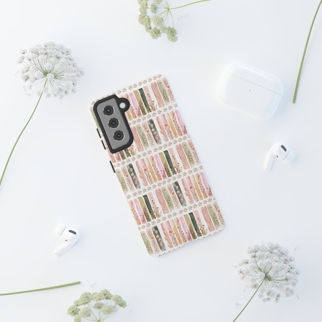 Pastel Brushstroke Floral Phone Case Soft Illusion Flower Design, Aesthetic Protective Cover, Feminine Style, Cute Gift for Her, Fits Most Models