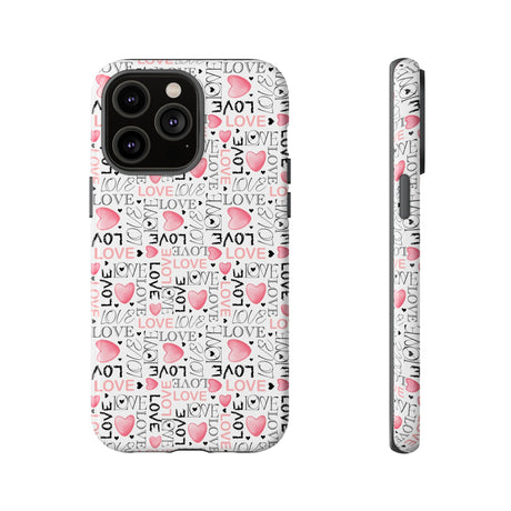 Cute Love Modern Watercolor Abstract Phone Case Compatible with iPhone, Samsung & More - Stylish, Durable Protection with Vibrant Artistic Design Perfect Gift for Her