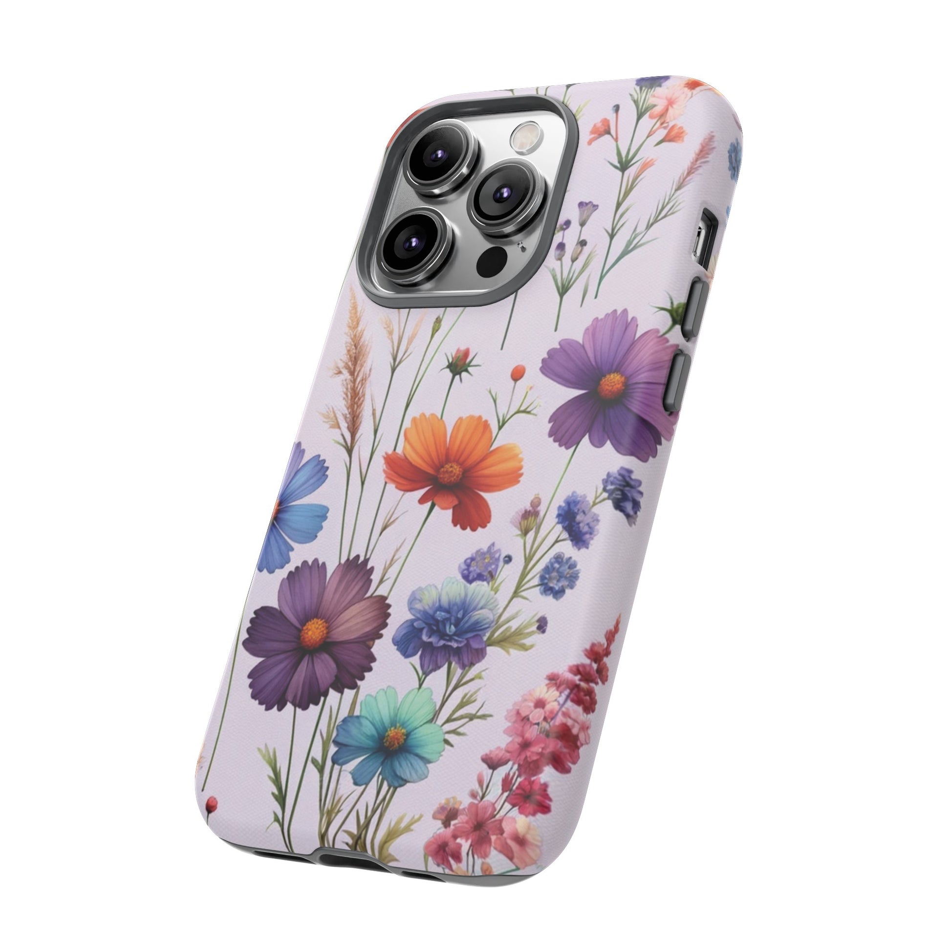 Lavender Wildflowers Protective Phone Case Gift for Her Phone 15, Samsung iPhone Samsung Gift for Her Case iPhone 15, Samsung iPhone Samsung Accessory Gift for Her.