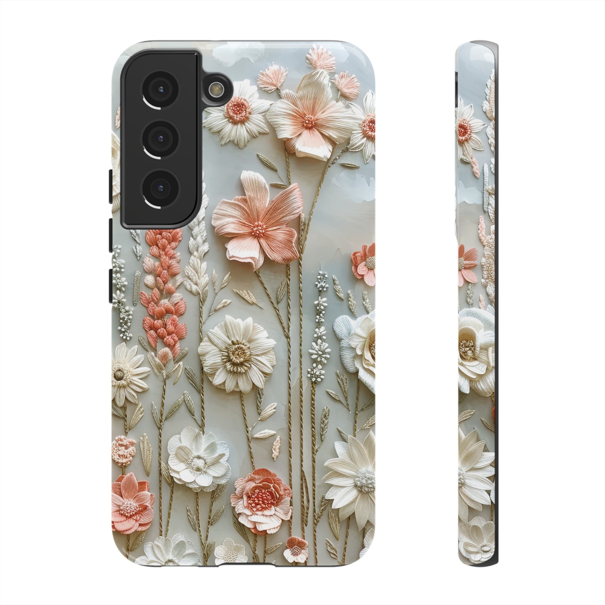 Pastel Wildflowers Protective Phone Case Gift for Her Phone 15, Samsung iPhone Samsung Gift for Her Case iPhone 15, Samsung iPhone Samsung Accessory Gift for Her