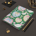Silly Goose Green Hardcover Journal with Pastel Bows & Hearts  Whimsical Writing Notebook Perfect for Gift