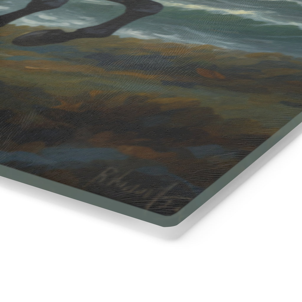 Majestic Horses Tempered Glass Cutting Board – Durable, Easy-Clean Kitchen Essential