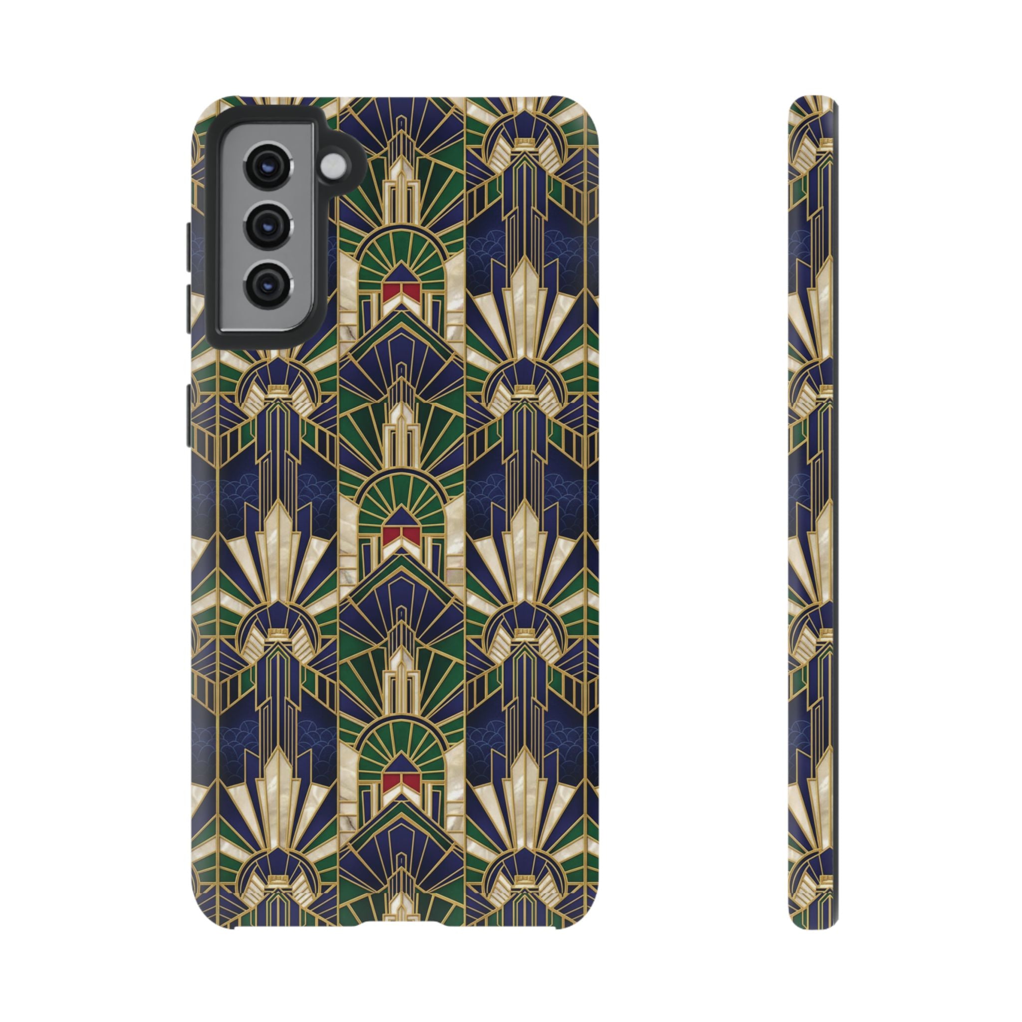 Navy & Gold Art Deco Phone Case — Imperial Art Deco Tough Case