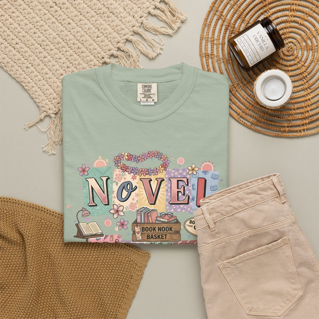 Novel Lover Reader T-Shirt — Book Lover Tee for Her Romantic