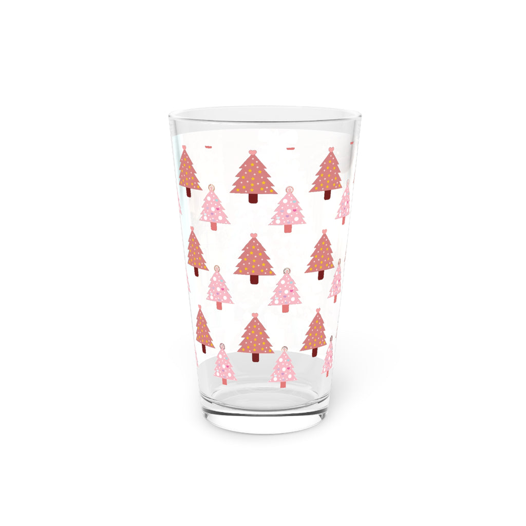 Pink Best Christmas Theme 16oz Pint Glass Festive Holiday Design, Perfect for Seasonal Drinks, Cheerful Decor, Ideal Gift for Christmas Celebrations and PartiesElegance Durable, High-Quality Glassware Perfect for Parties - MRSBYVALLE