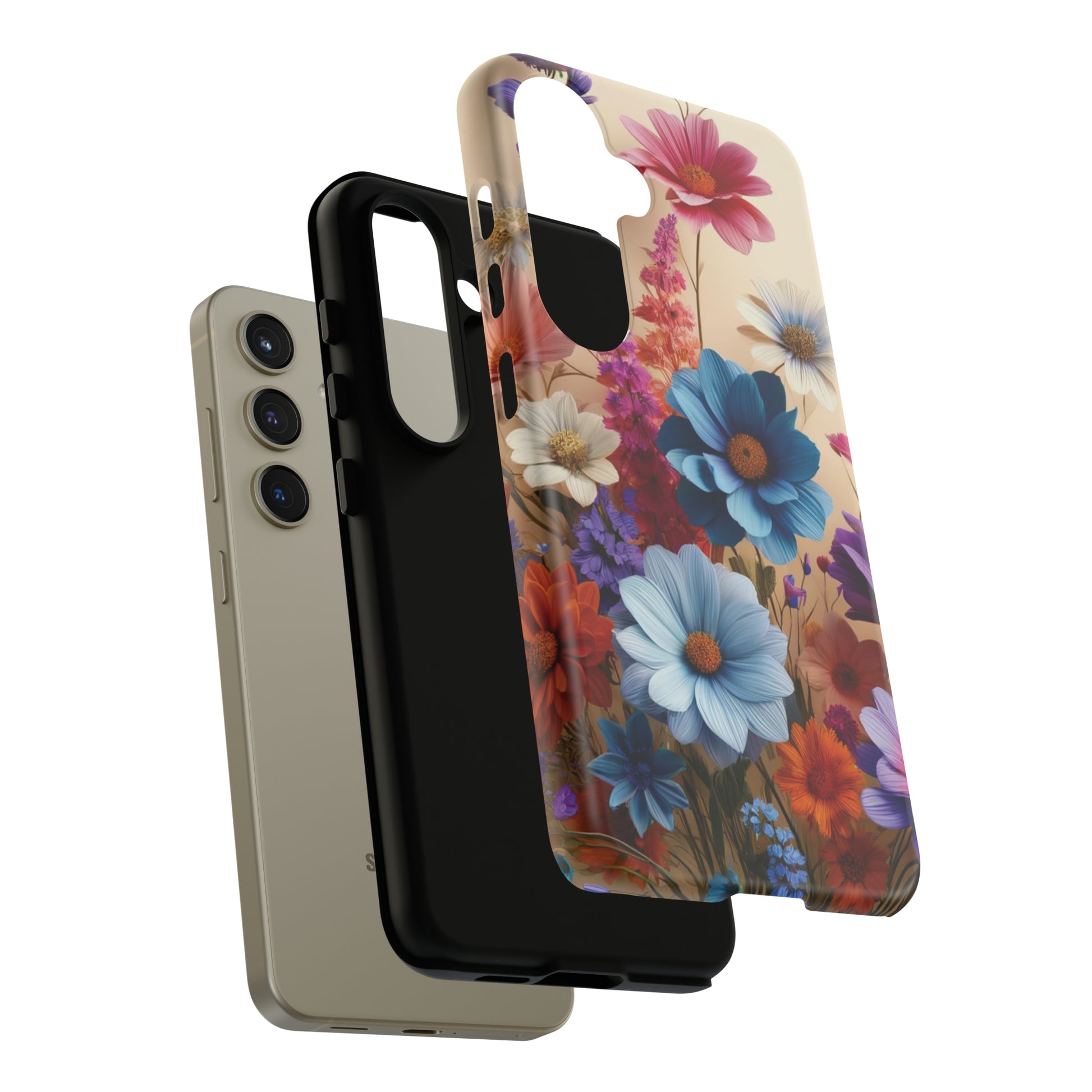 Best Phone Case Floral 3D Illusion Luxury Tough Case Floral Elegant Durable Stylish for Modern Devices iPhone 15, Samsung iPhone Samsung Accessory Gift for Her.