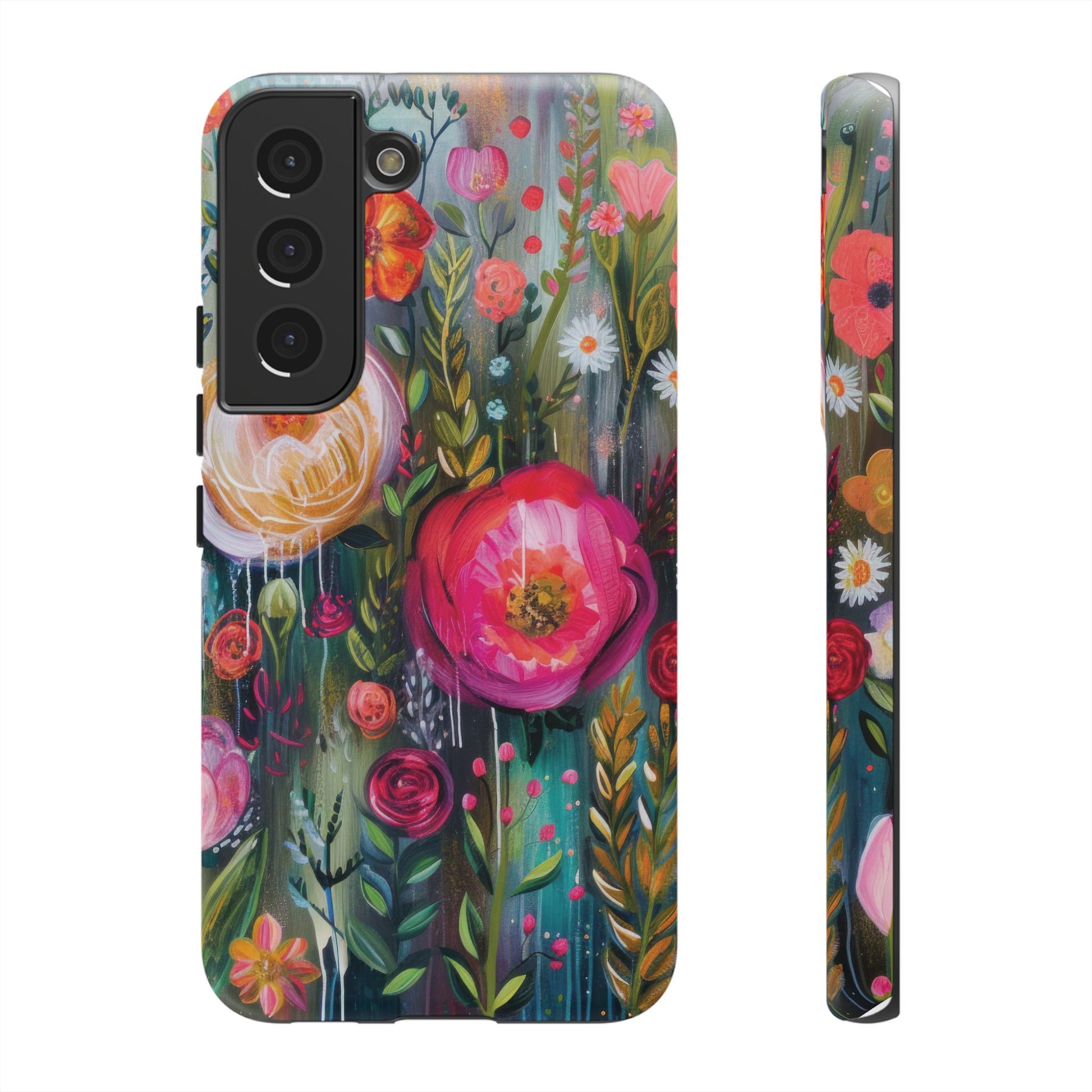 Watercolor Boho Floral Phone Case for iPhone 16 15 14 13 12  21 23 Samsung, and Pixel | Stylish Protective Cover Gift for Her Perfect for Floral Lover