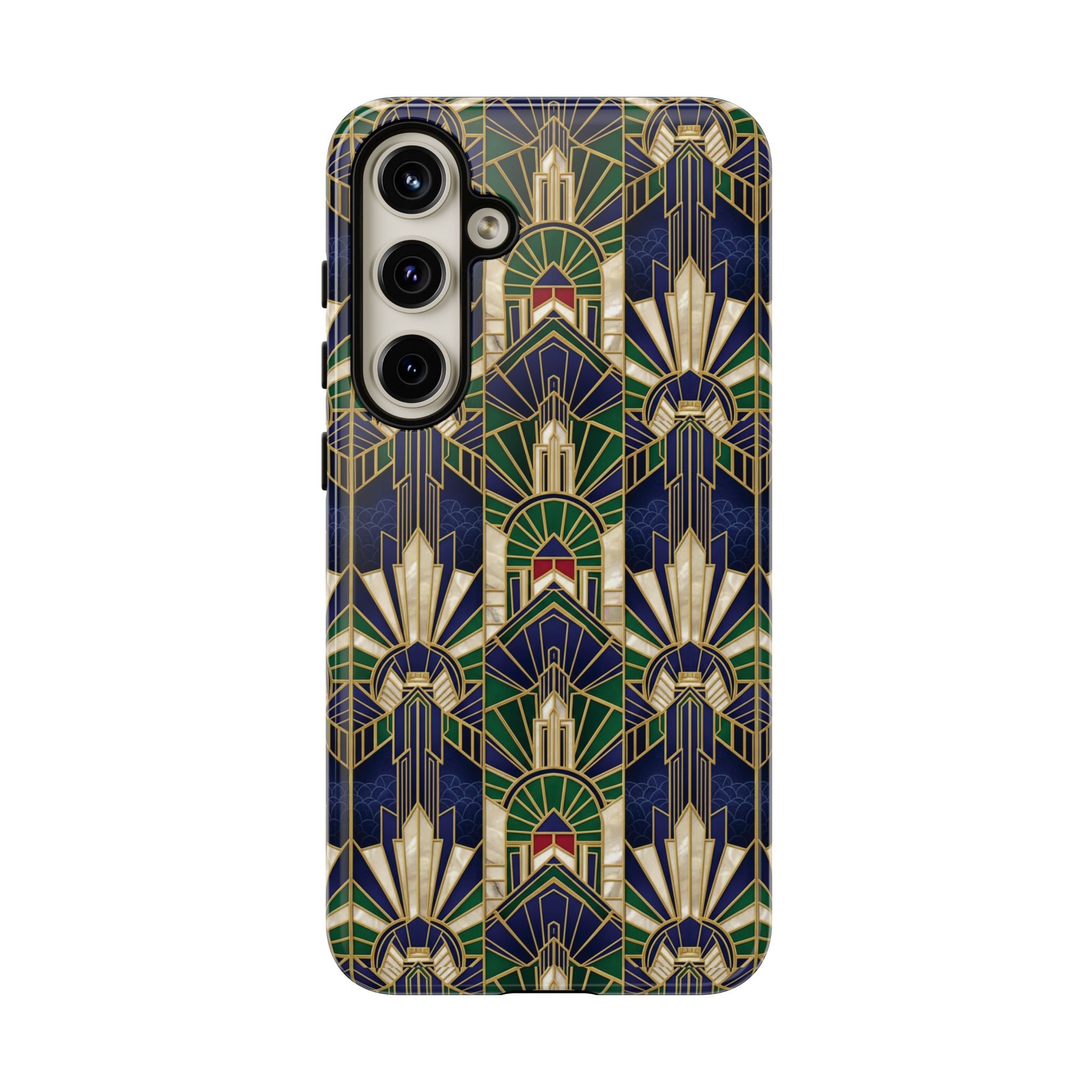 Navy & Gold Art Deco Phone Case — Imperial Art Deco Tough Case