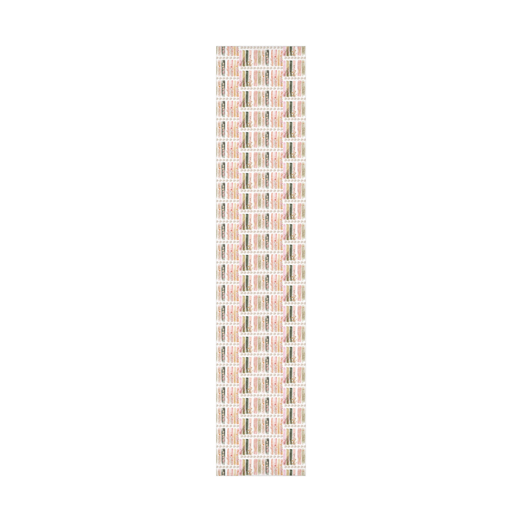 Pastel Brushstroke Floral Wrapping Paper Soft Pink & Peach Illusion Design, Elegant Gift Wrap for Her, Aesthetic Packaging for Birthdays  More Weddings
